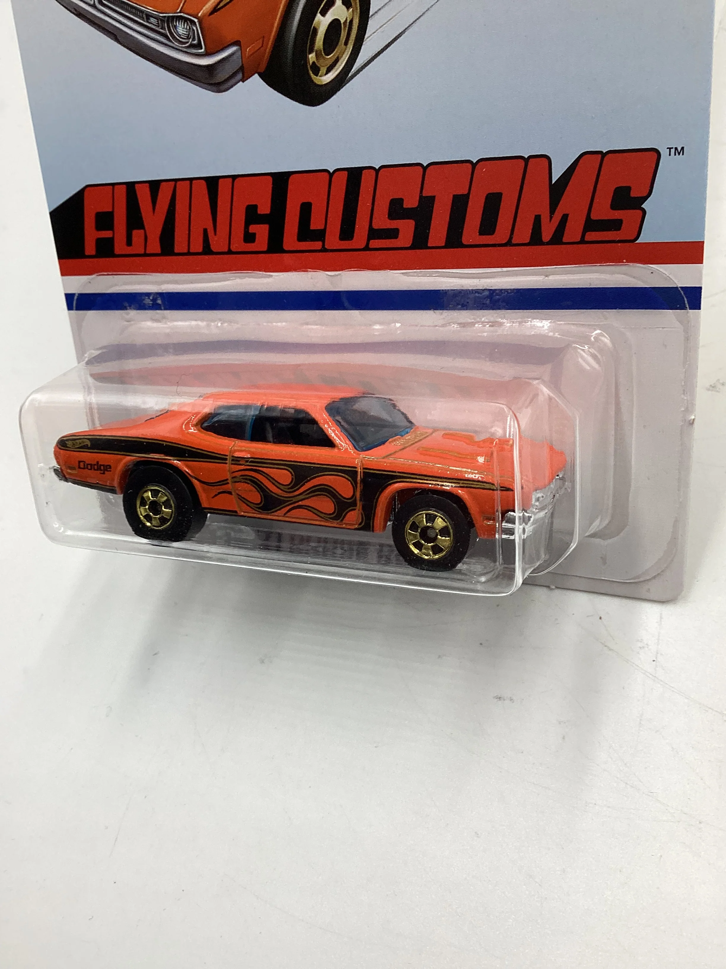 Hot Wheels Target Exclusive Flying Customs 71 Dodge Demon Orange 155D - Image 4