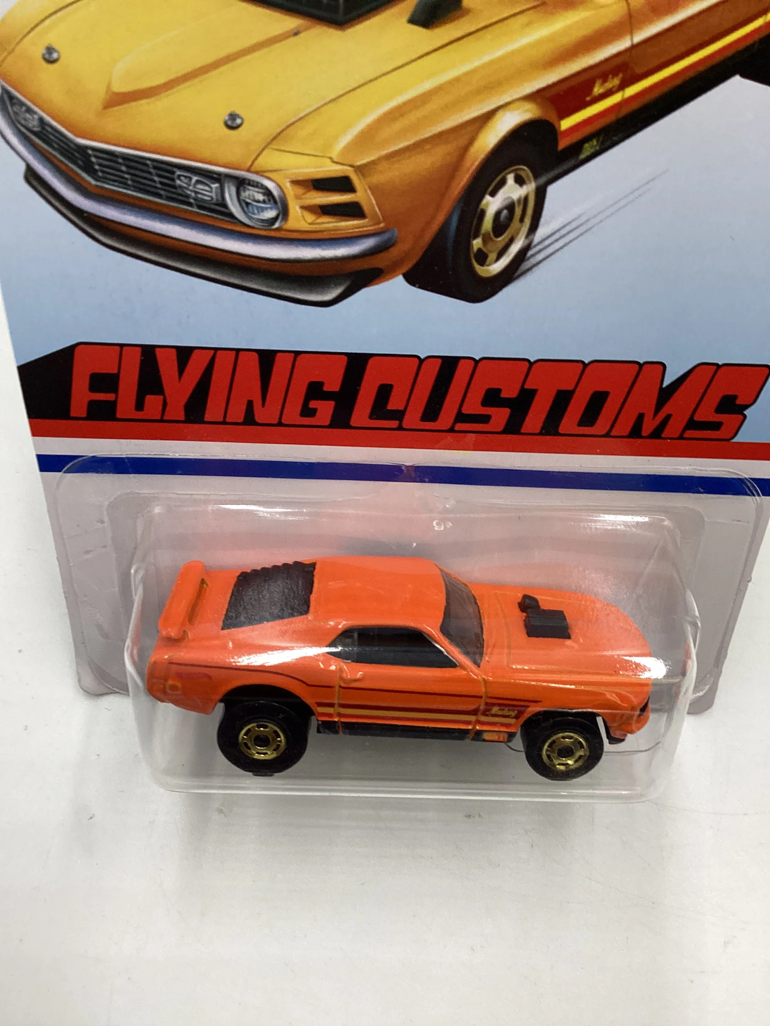 Hot Wheels Target Exclusive Flying Customs 70 Ford Mustang Mach 1 Orange 155C - Image 6