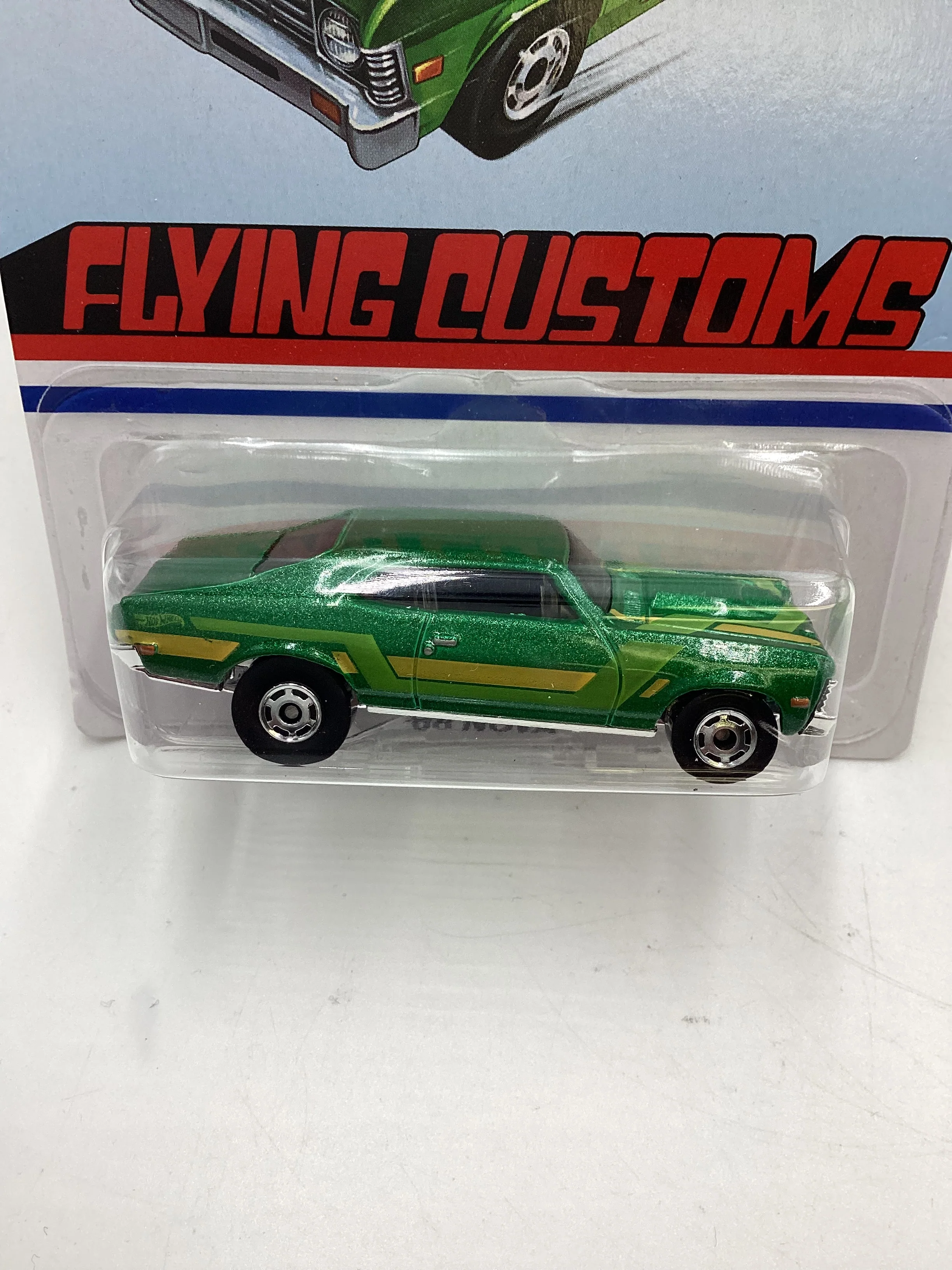 Hot Wheels Target Exclusive Flying Customs 68 Nova Green 156H - Image 3