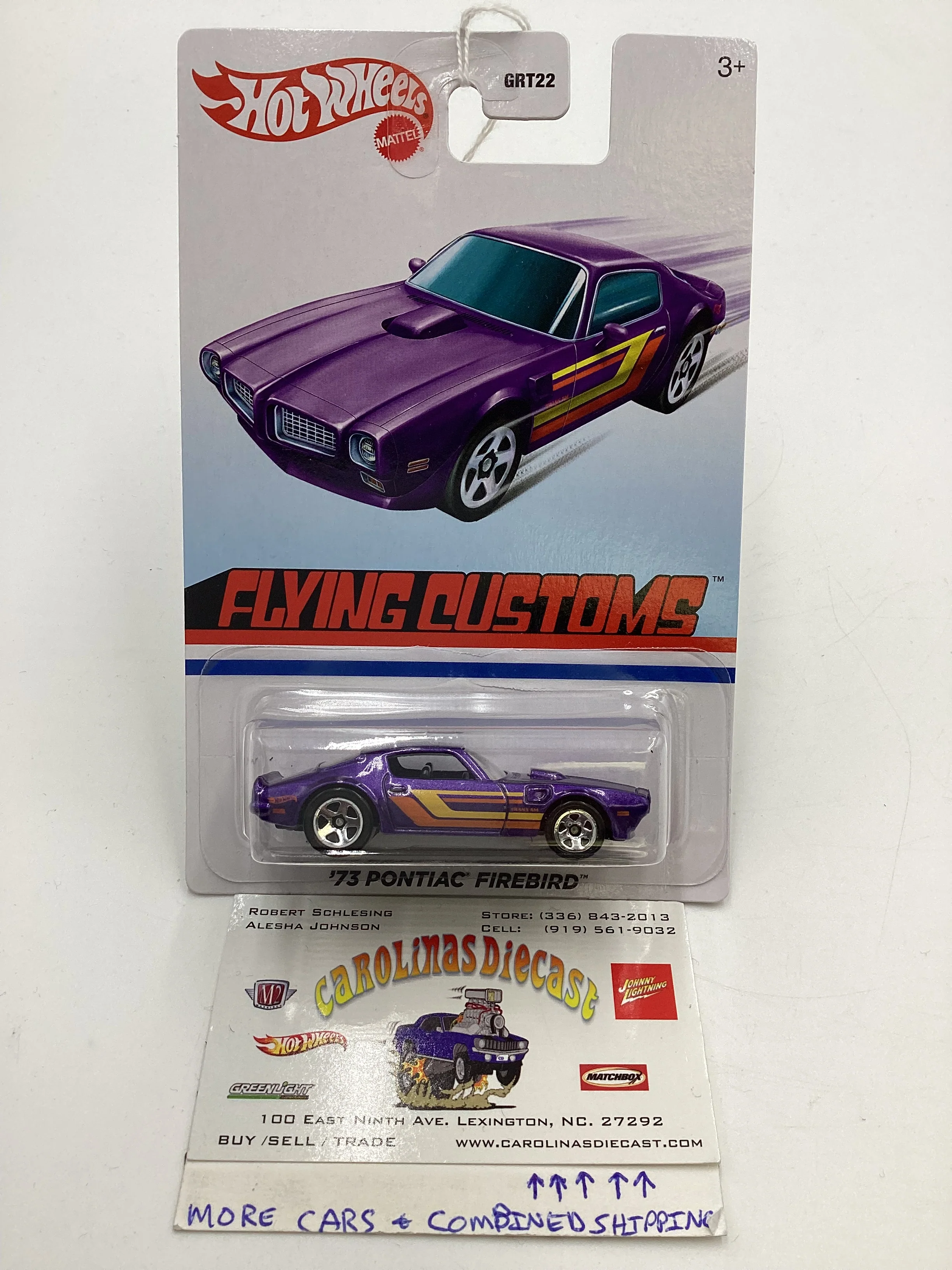 Hot Wheels Target Exclusive Flying Customs 73 Pontiac Firebird Purple 154E