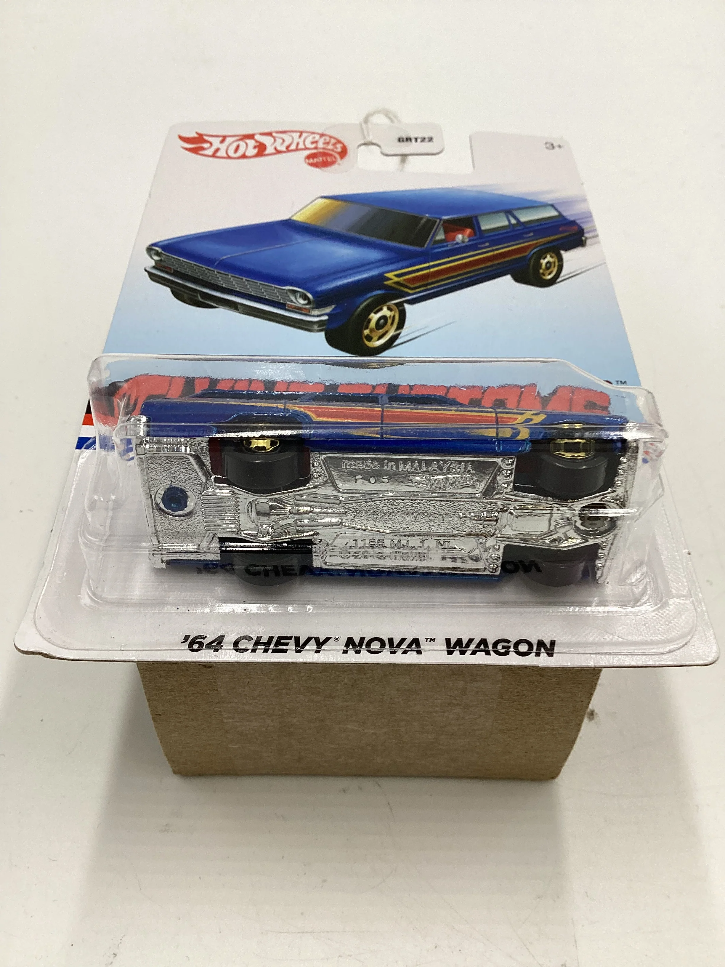 Hot Wheels Target Exclusive Flying Customs 64 Chevy Nova Wagon Blue 159B - Image 7