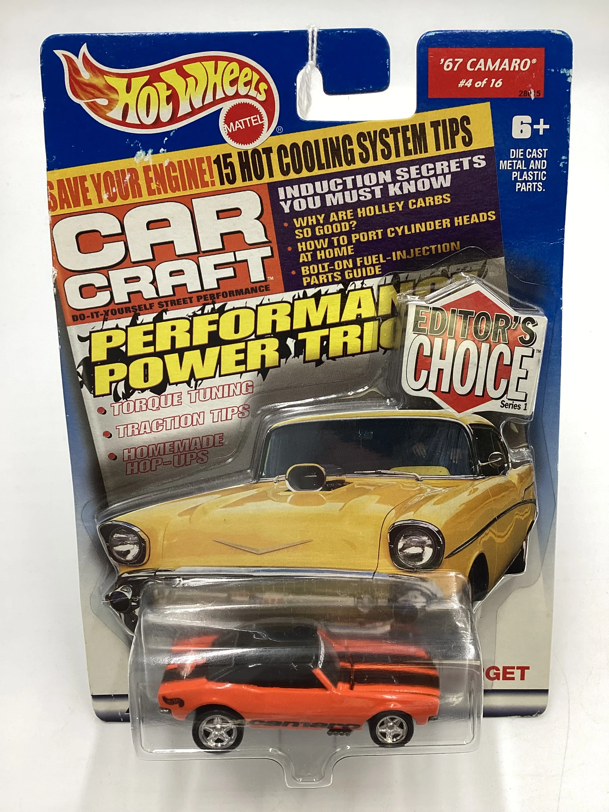 Hot Wheels Target Exclusive Hot Wheels Editors Choice Car Craft #4 67 Camaro Orange SR - Image 2