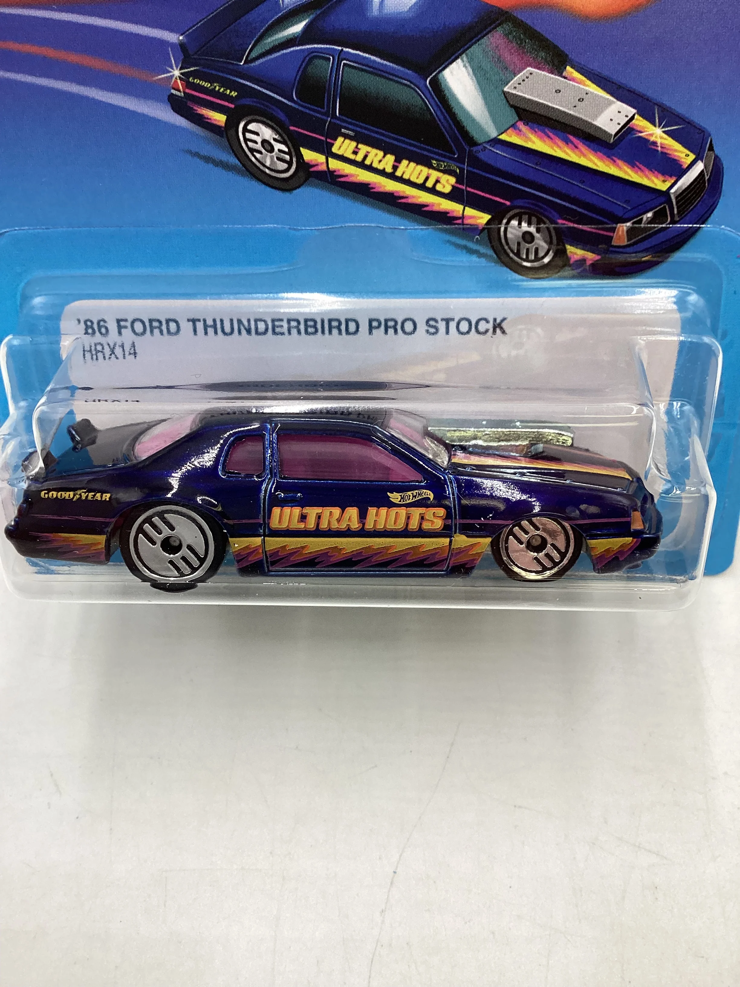 2024 Hot wheels Target Ultra Hots #7 86 Ford Thunderbird Pro Stock Blue 156G - Image 3