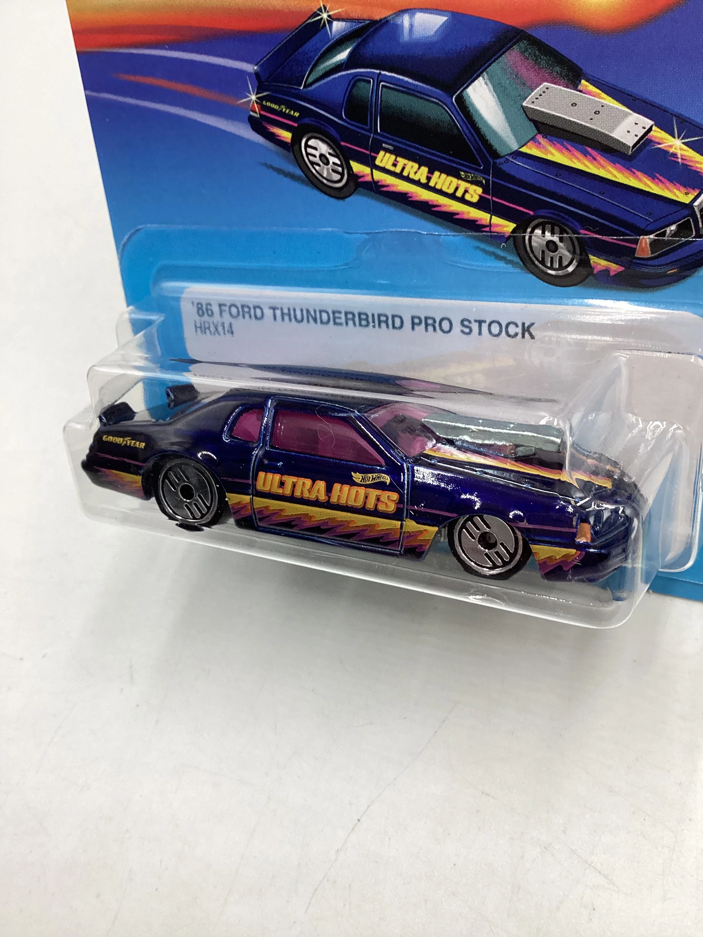 2024 Hot wheels Target Ultra Hots #7 86 Ford Thunderbird Pro Stock Blue 156G - Image 4