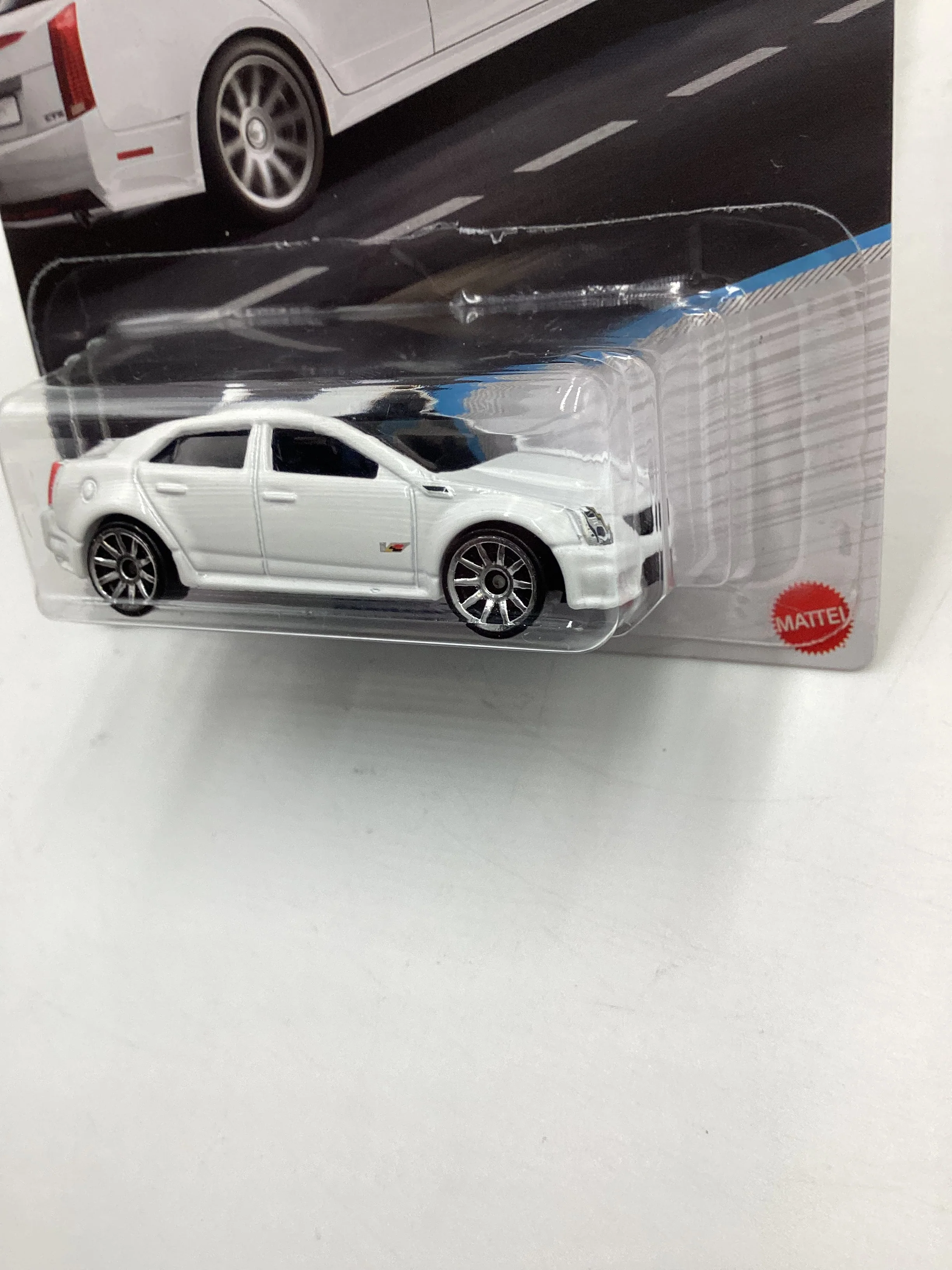 Hot Wheels Walmart Exclusive Luxury Sedans #5 Cadillac CTS-V White (SR) - Image 3