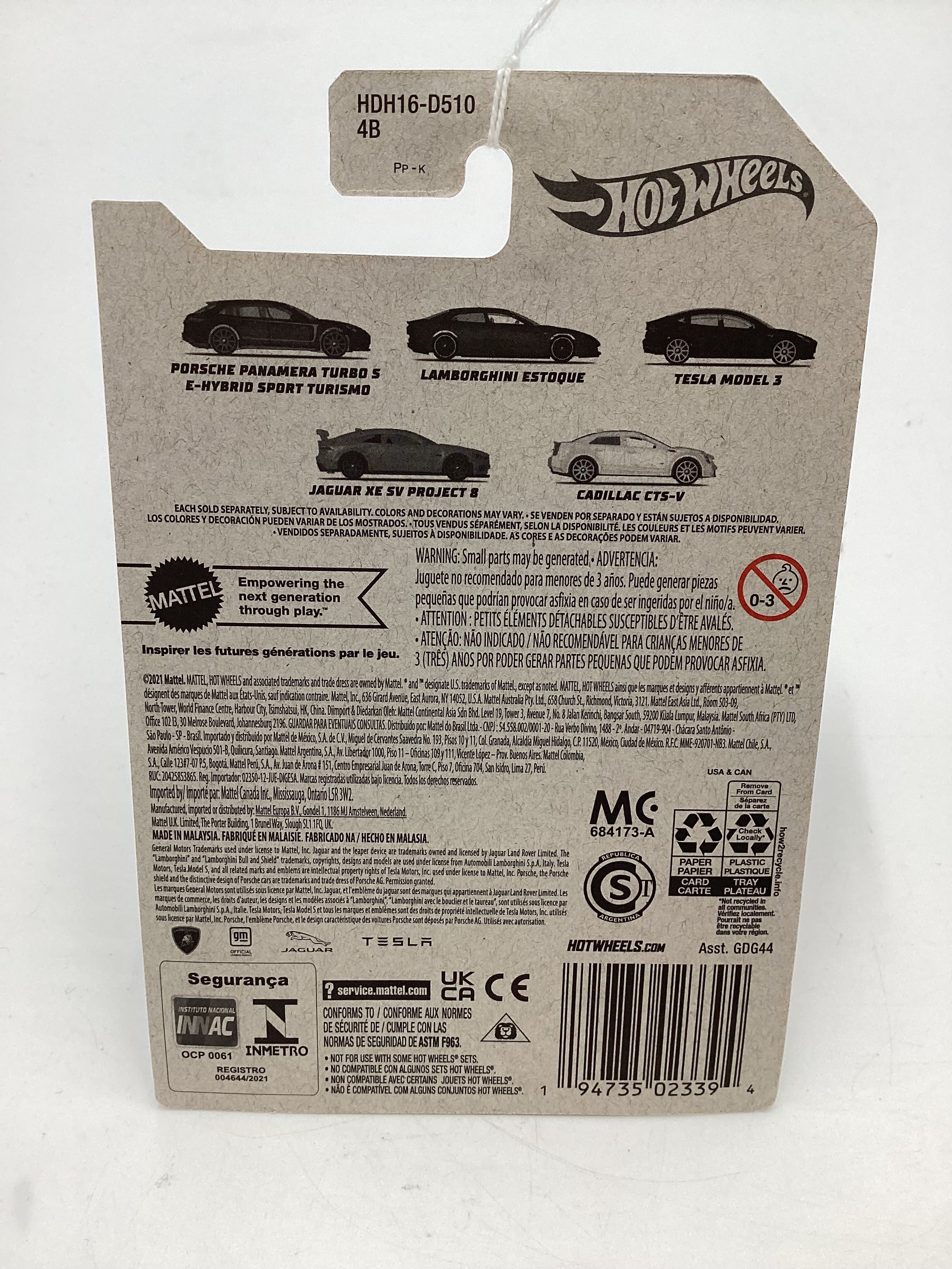 Hot Wheels Walmart Exclusive Luxury Sedans #5 Cadillac CTS-V White (SR) - Image 7