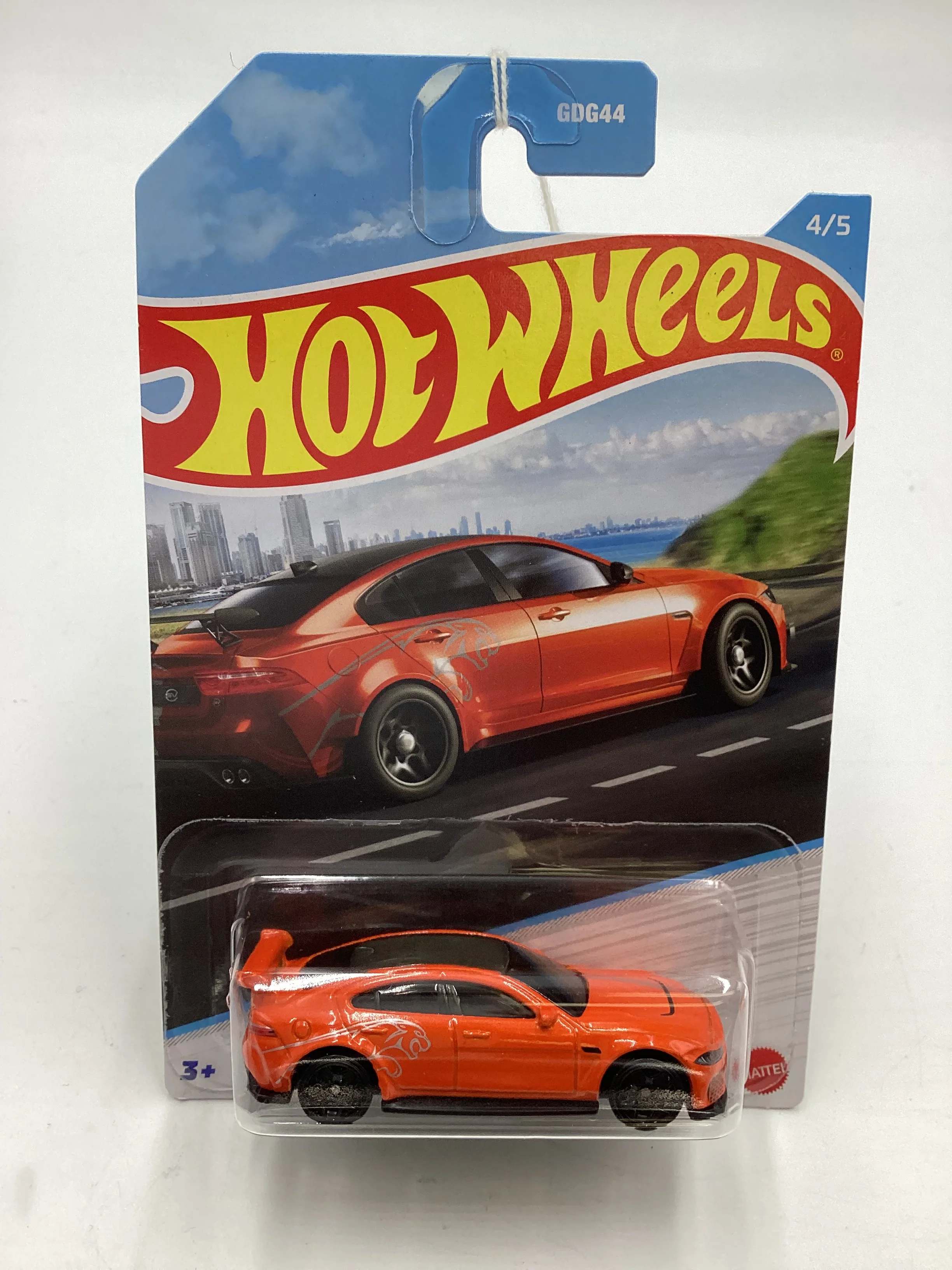 Hot Wheels Walmart Exclusive Luxury Sedans #4 Jaguar XE SV Project 8 Orange 158F - Image 2