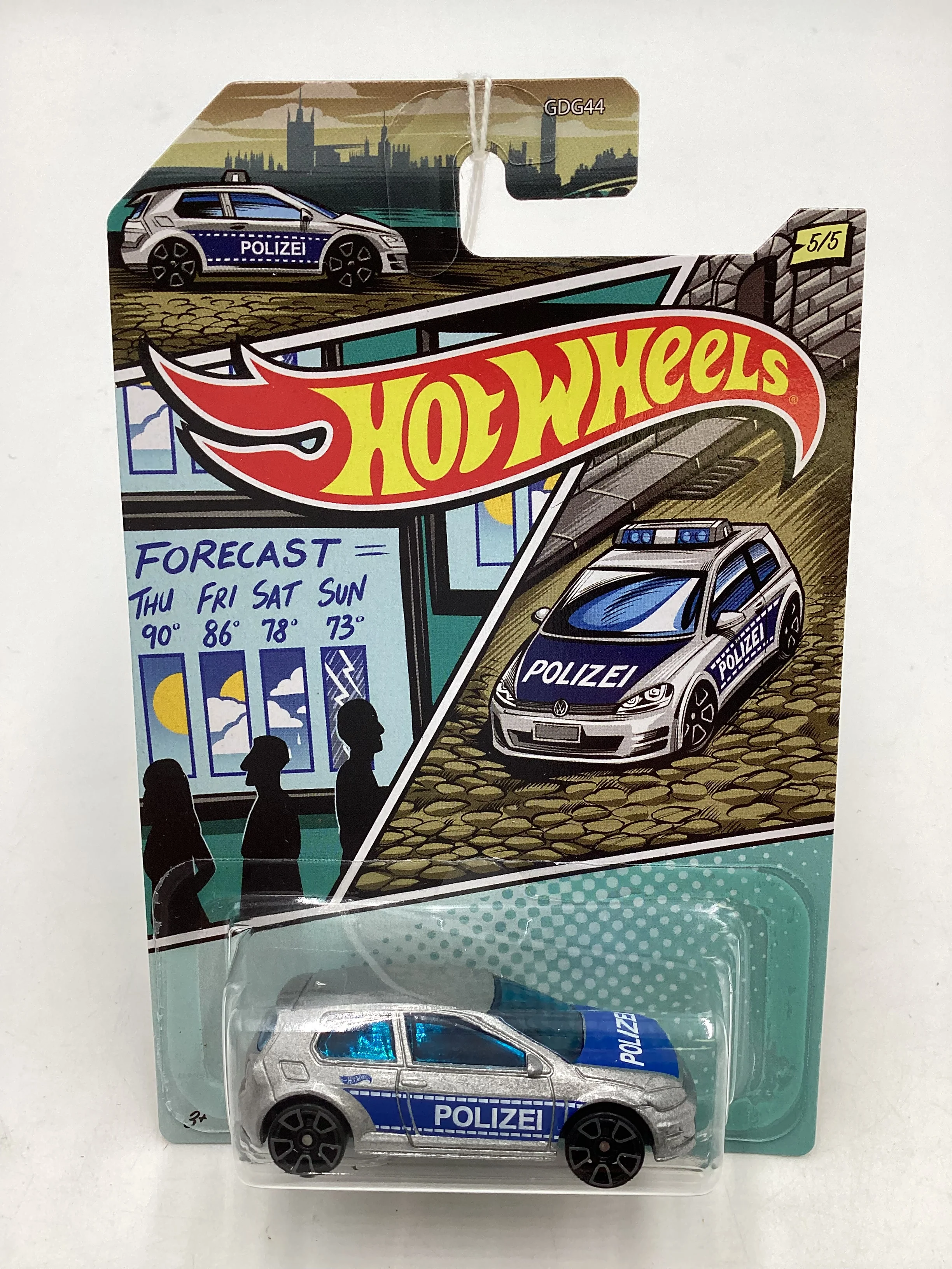 Hot Wheels WM Exclusive Police 5/5 Volkswagen Golf MK7 157G - Image 2