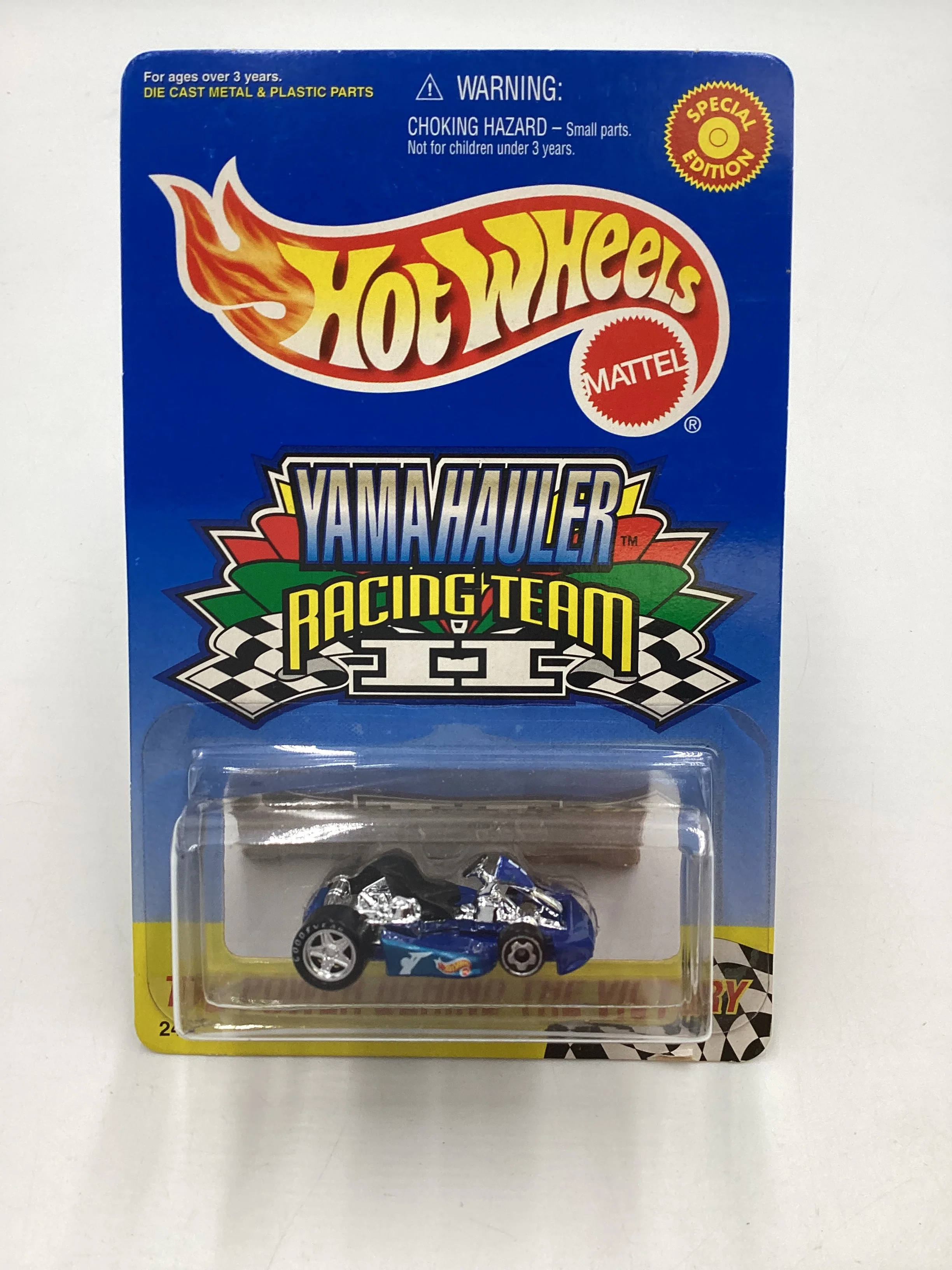 Hot Wheels Yama Hauler Go Kart Blue Silver Rims with protector - Image 2