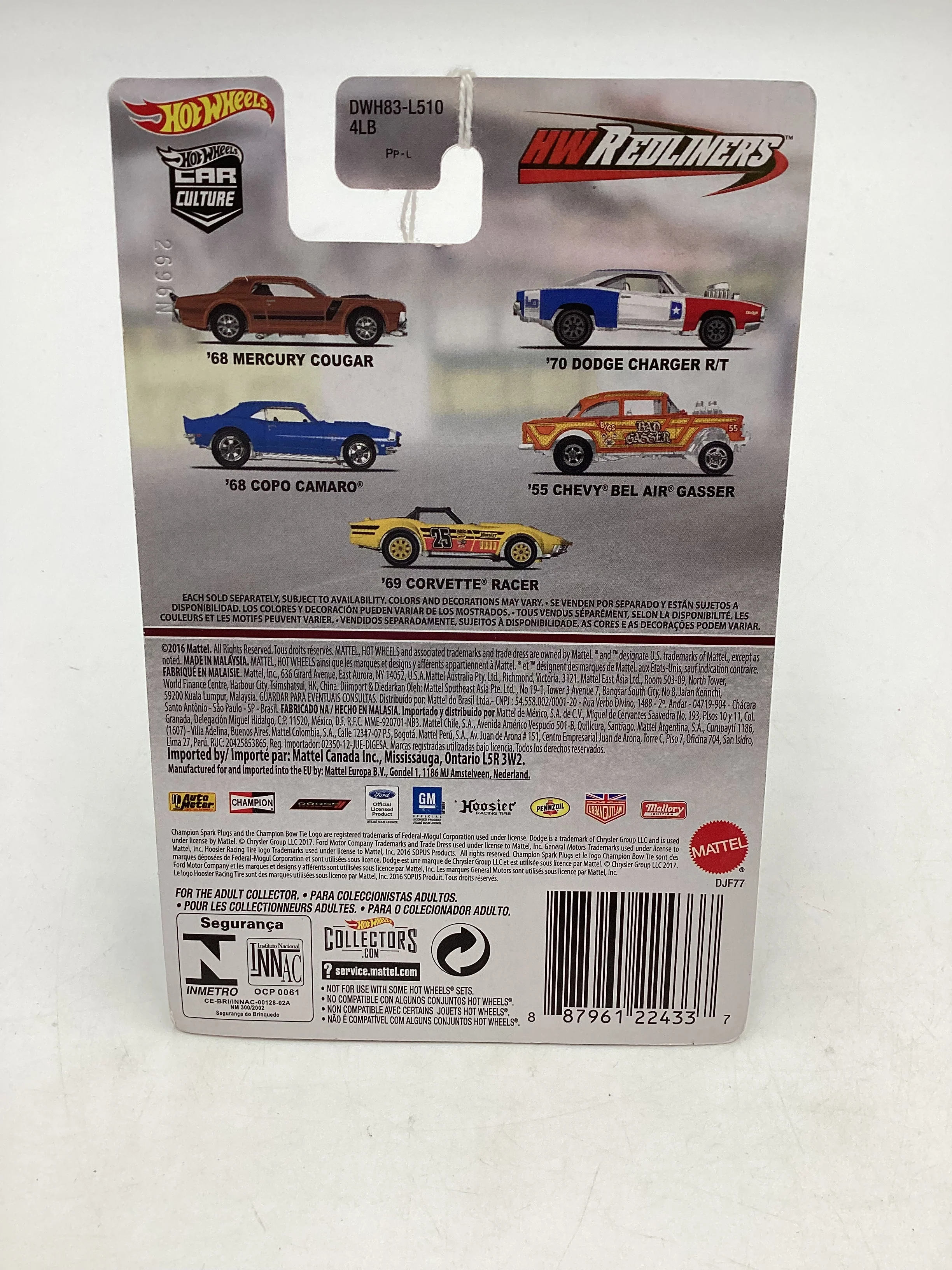 HW 2017 Redliners 2/5 70 Dodge Charger R/T 245L - Image 4
