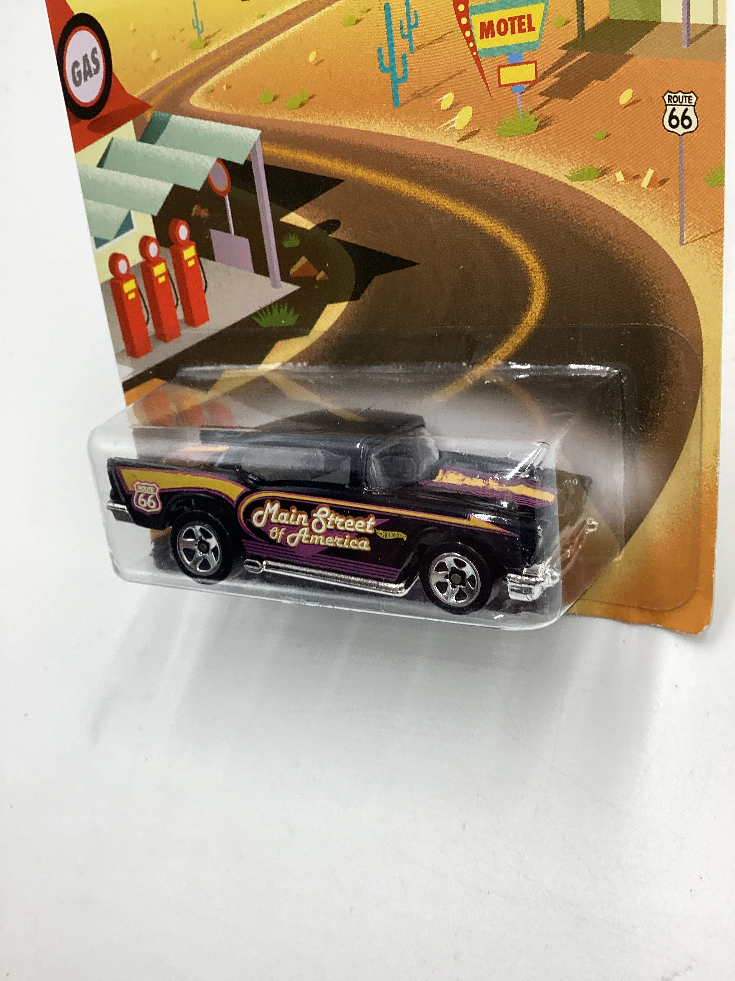 HW Road Trippin #9 57 Chevy Black 159D - Image 4