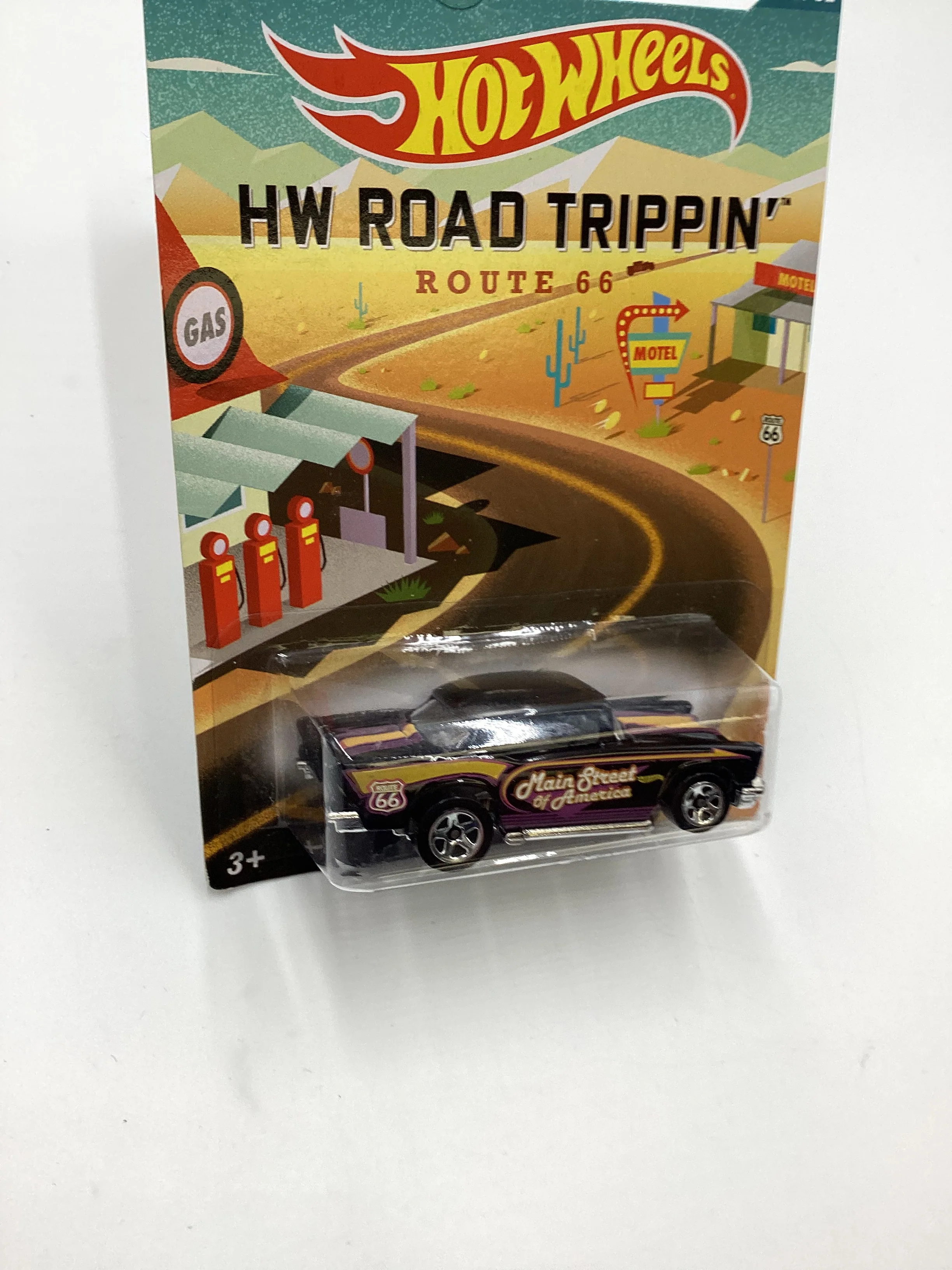 HW Road Trippin #9 57 Chevy Black 159D - Image 5