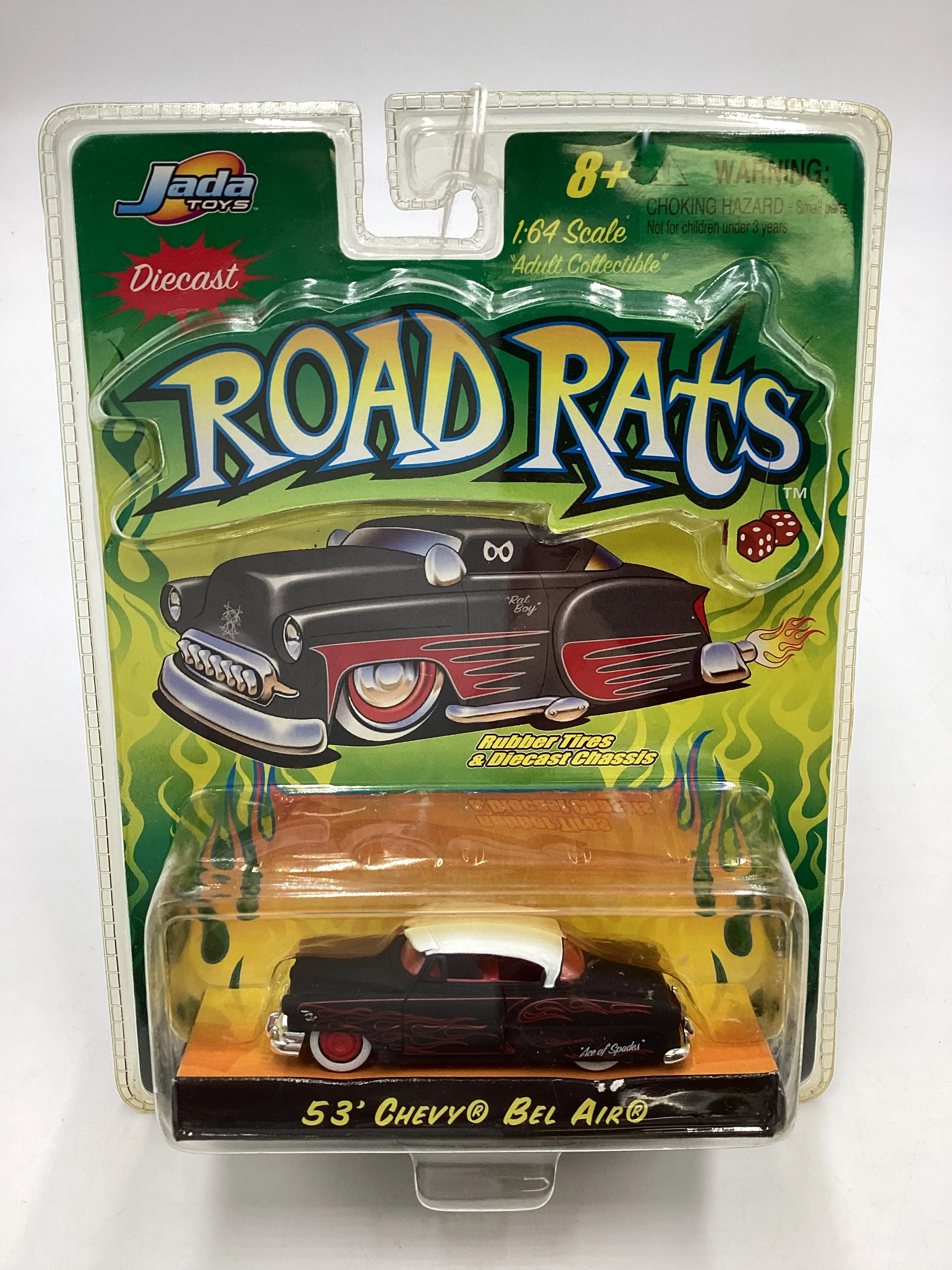 Jada Diecast Road Rats 53 Chevy Bel Air Matte Black 212H - Image 2