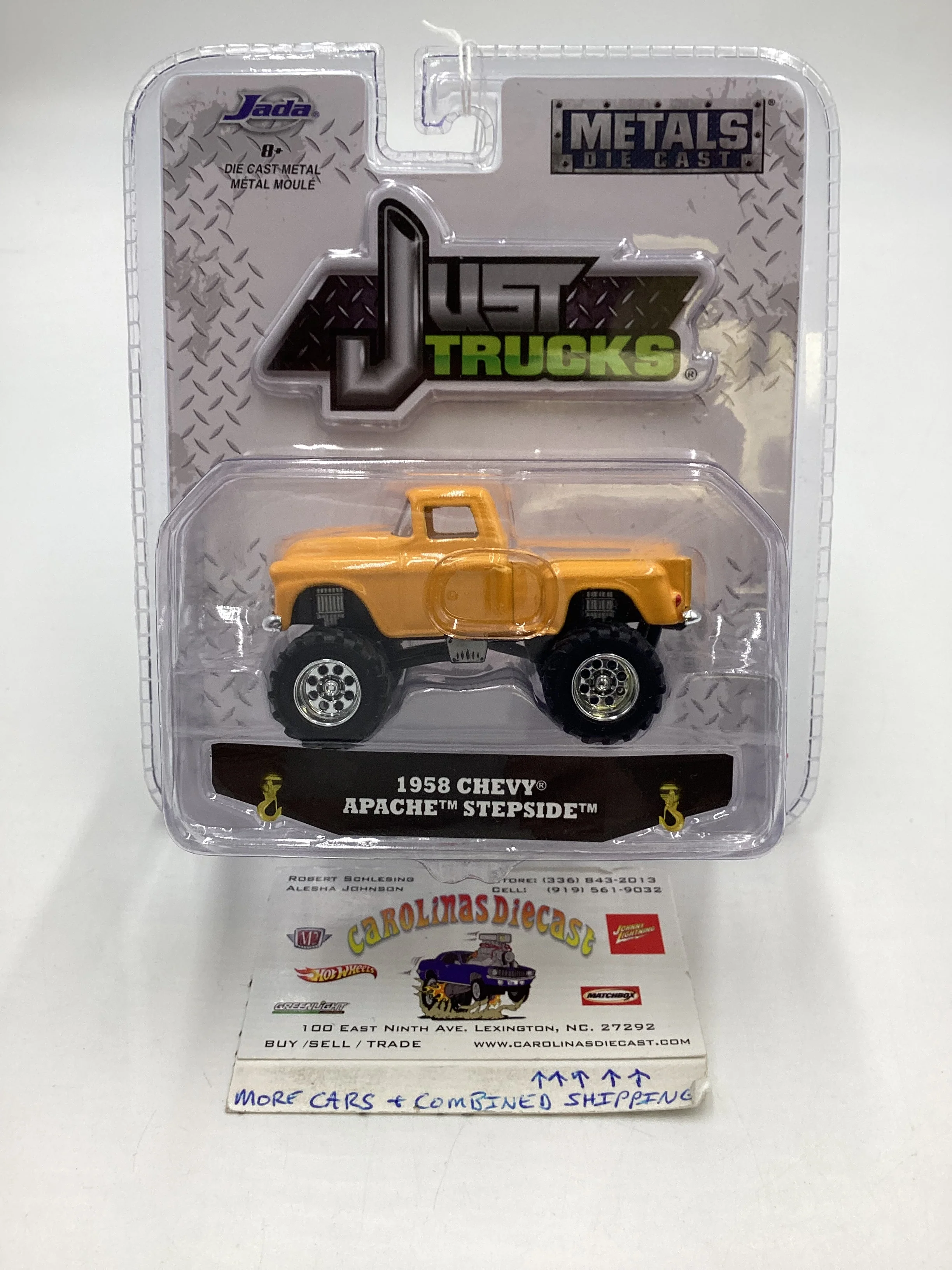 Jada Just Trucks Orange 1958 Chevy Apache Stepside 216E