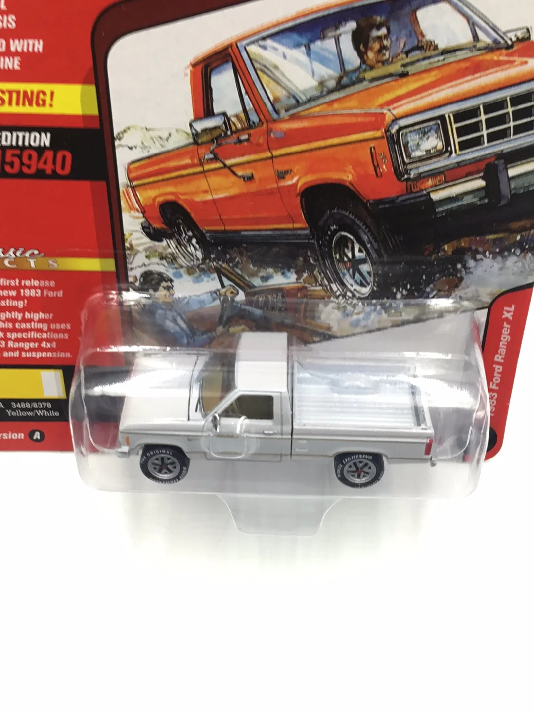 Johnny Lightning 1983 Ford Ranger XL White Lightning Chase version - Image 5