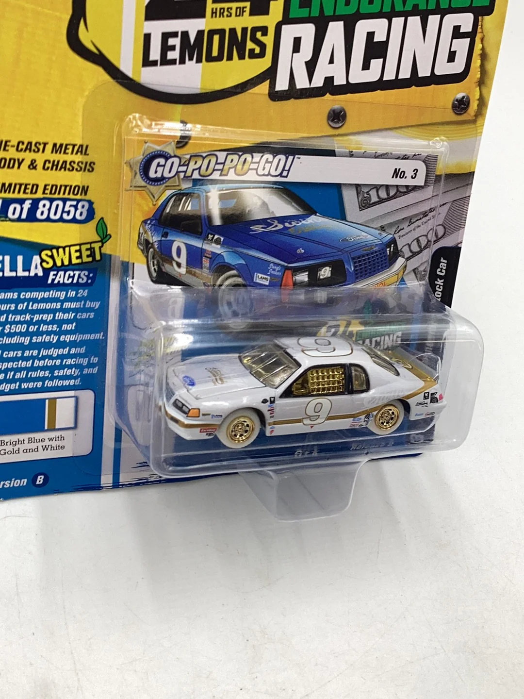 Johnny Lightning 1986 Ford thunderbird stock car White Lightning - Image 3