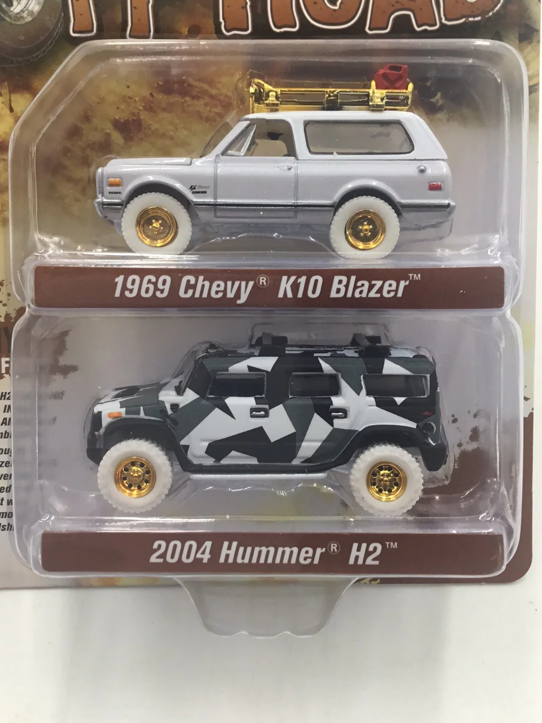 Johnny Lightning  2 Pack Off Road 1969 Chevy Blazer 2004 Hummer White Lightning - Image 2