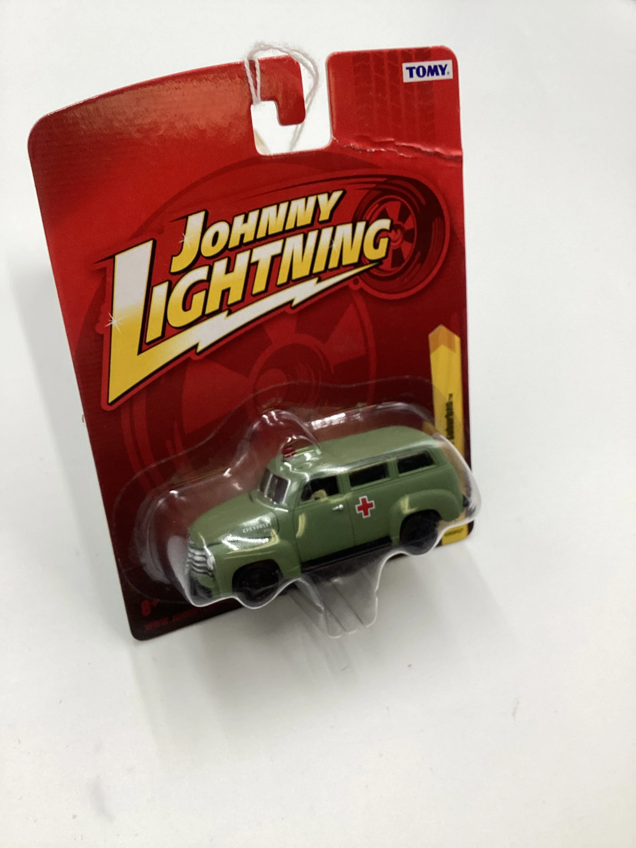 Johnny lightning Tomy #20 Chevy 1950 Chevy Suburban Army Green Vein Top Right 227H - Image 6