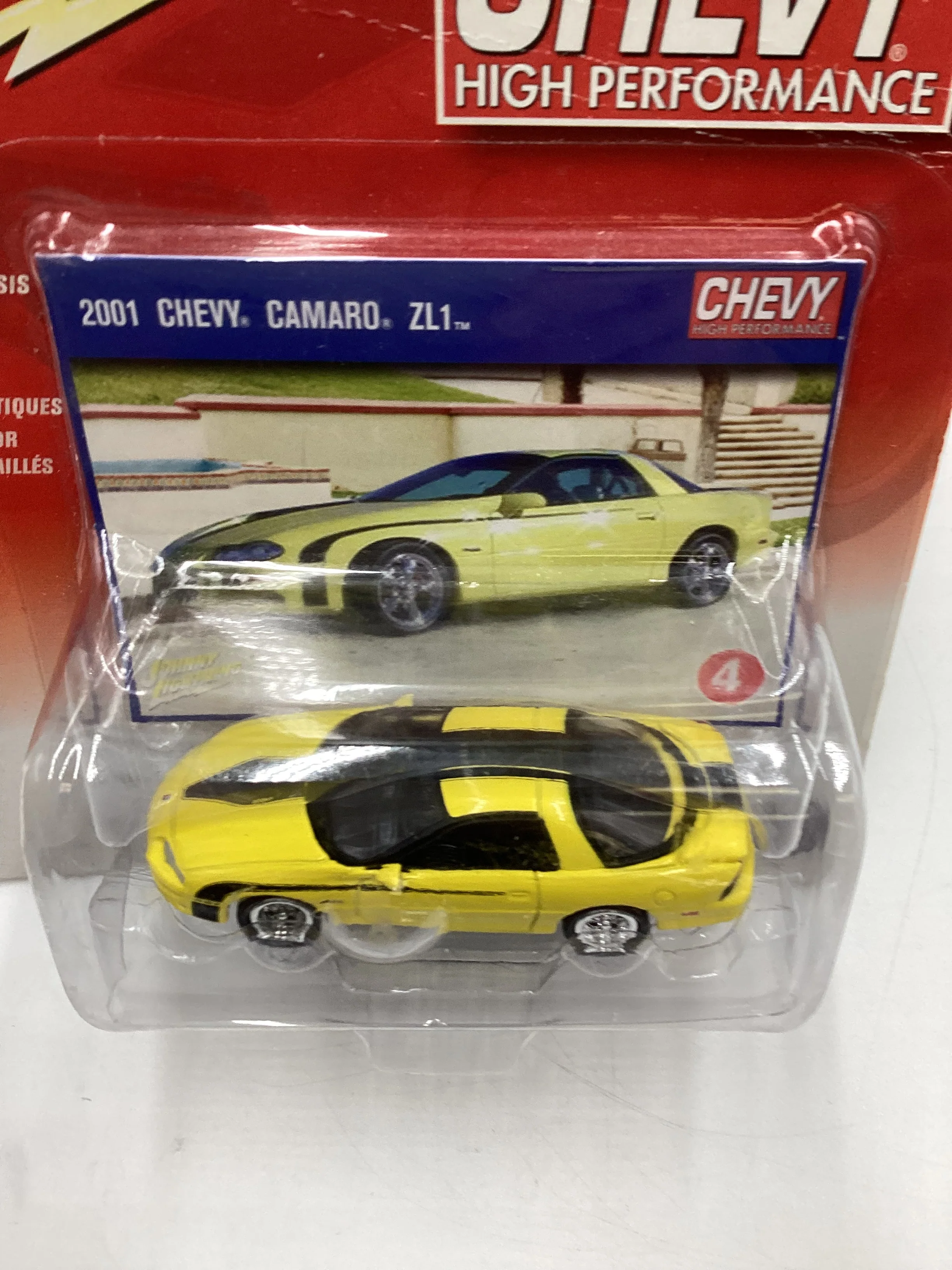 Johnny Lightning Chevy High Performance #4 2001 Chevy Camaro ZL1 Yellow - Image 6