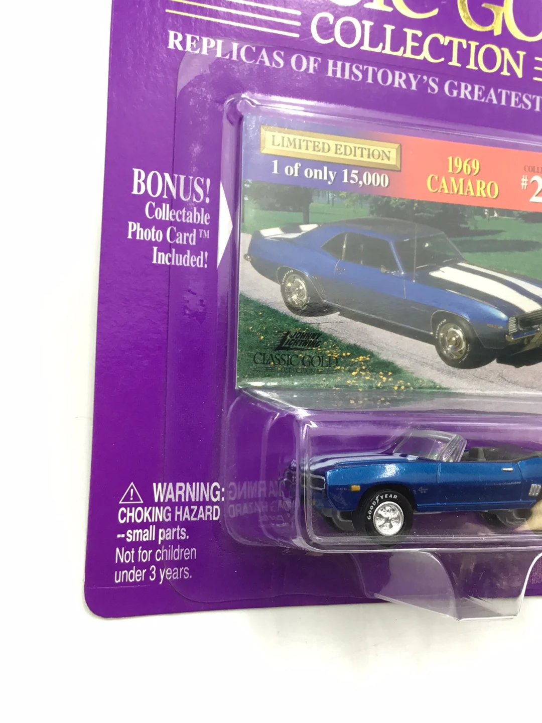 JOHNNY LIGHTNING CLASSIC GOLD 1969 Camaro #26 206C - Image 3