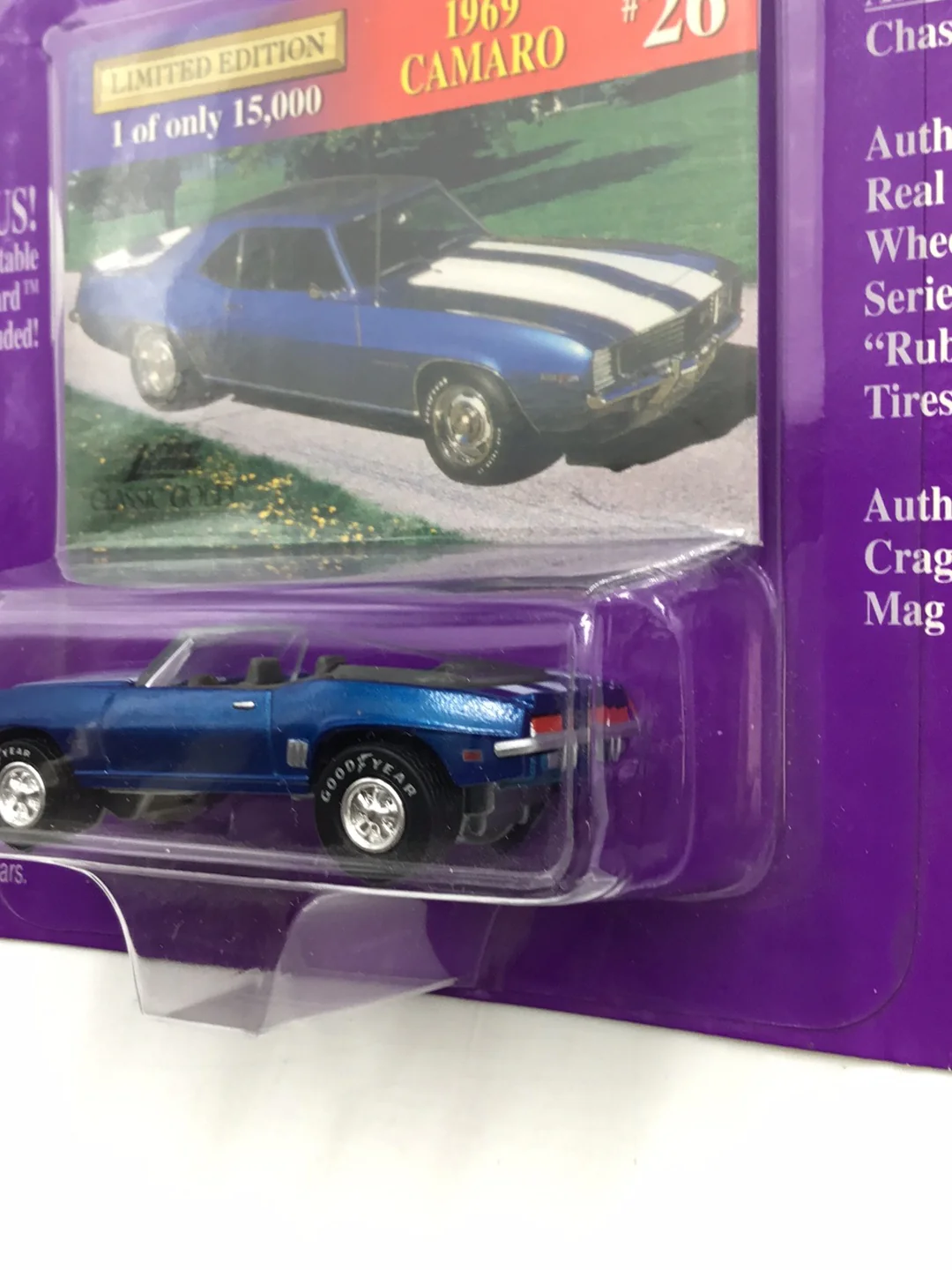 JOHNNY LIGHTNING CLASSIC GOLD 1969 Camaro #26 206C - Image 4