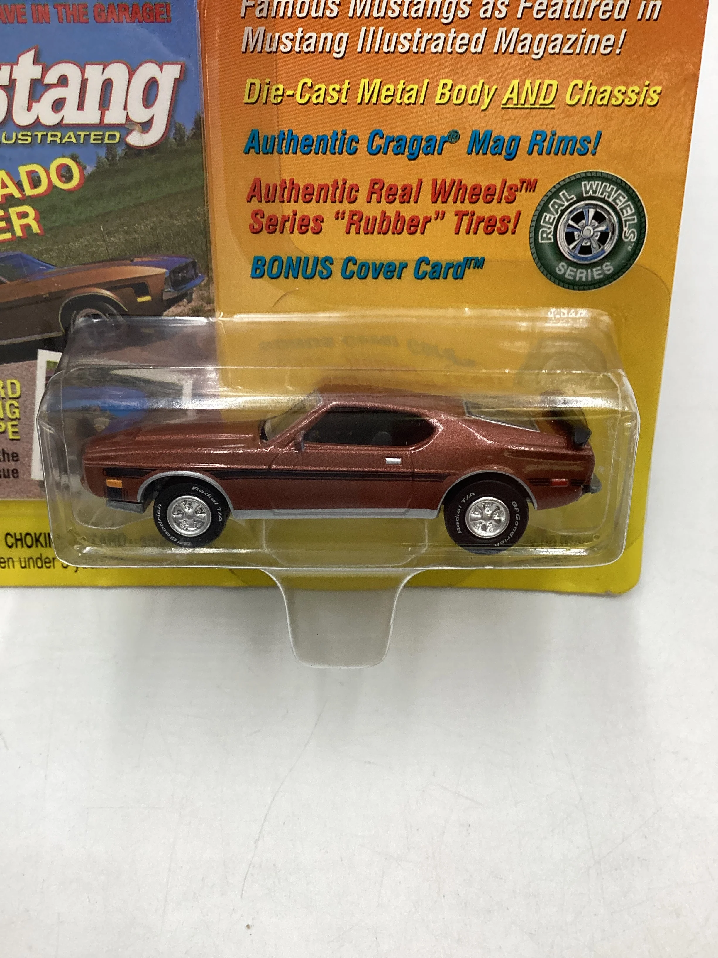Johnny Lightning Mustang Illustrated 35th Anniversary 1972 Ford Mustang Coupe Brown 218C - Image 3