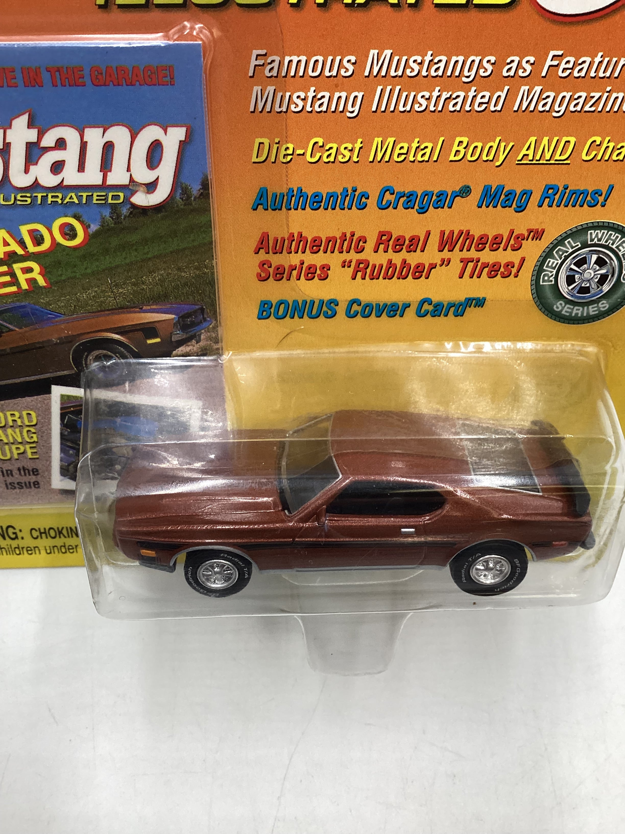Johnny Lightning Mustang Illustrated 35th Anniversary 1972 Ford Mustang Coupe Brown 218C - Image 6