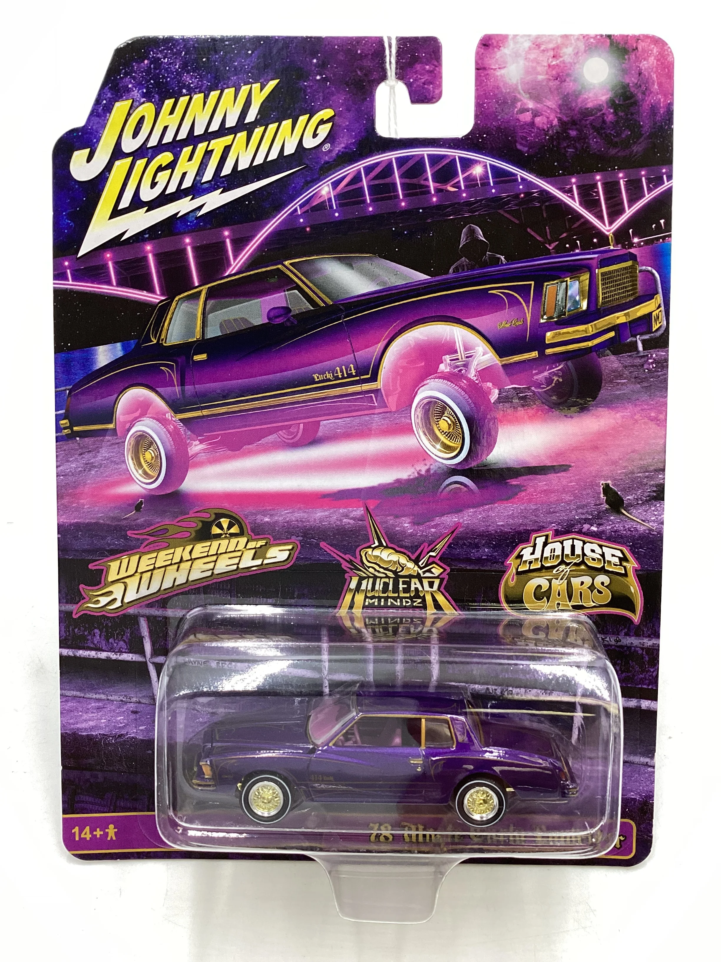 Johnny lightning x HOC Weekend of wheels Exclusive 78 Chevy Monte Carlo Lowrider Purple 231A - Image 2
