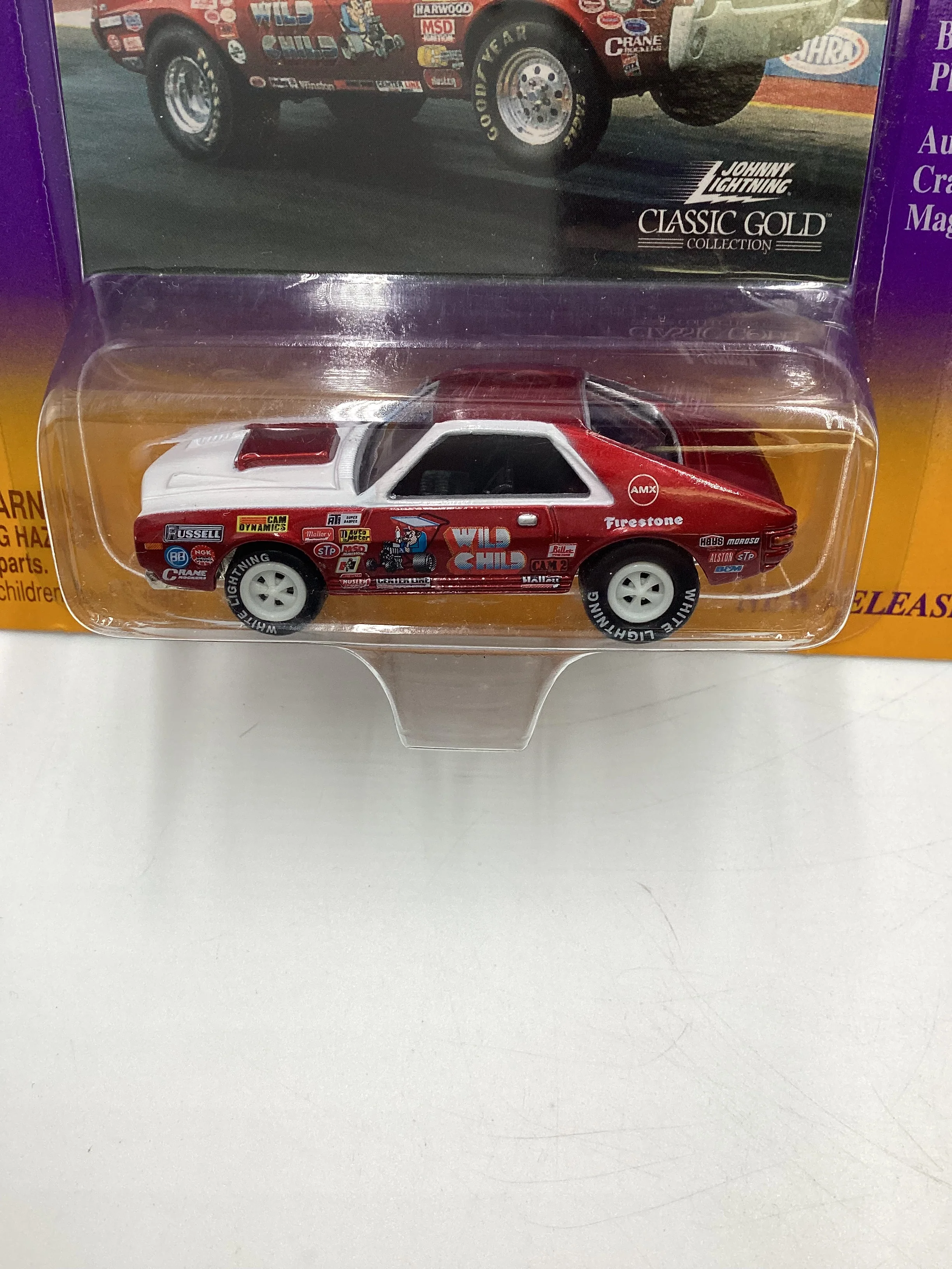 Johnny Lightning Classic Gold Collection #4 1968 AMX Wild Child Red White Lightning Chase VHTF - Image 3