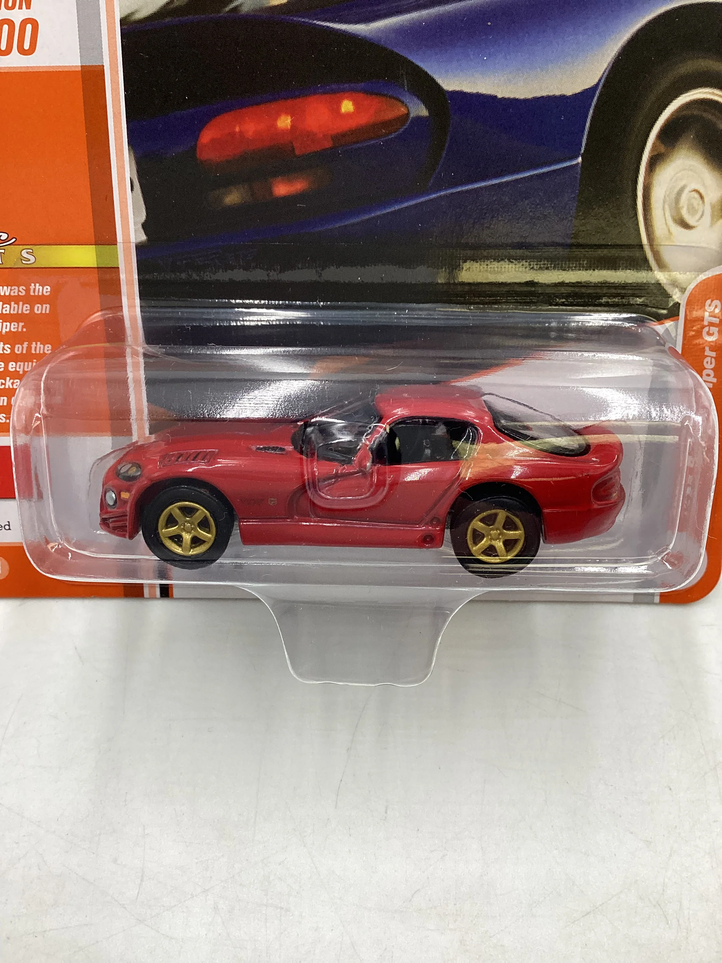 Johnny Lightning Classic Gold Collection Dodge Red 1997 Dodge Viper GTS 227G - Image 3