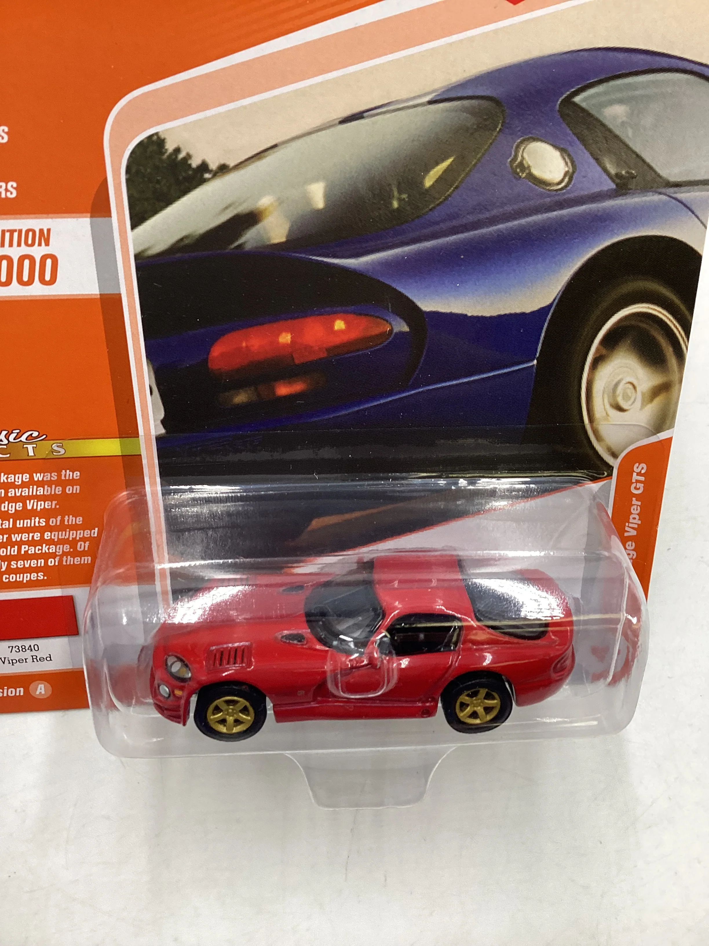 Johnny Lightning Classic Gold Collection Dodge Red 1997 Dodge Viper GTS 227G - Image 6