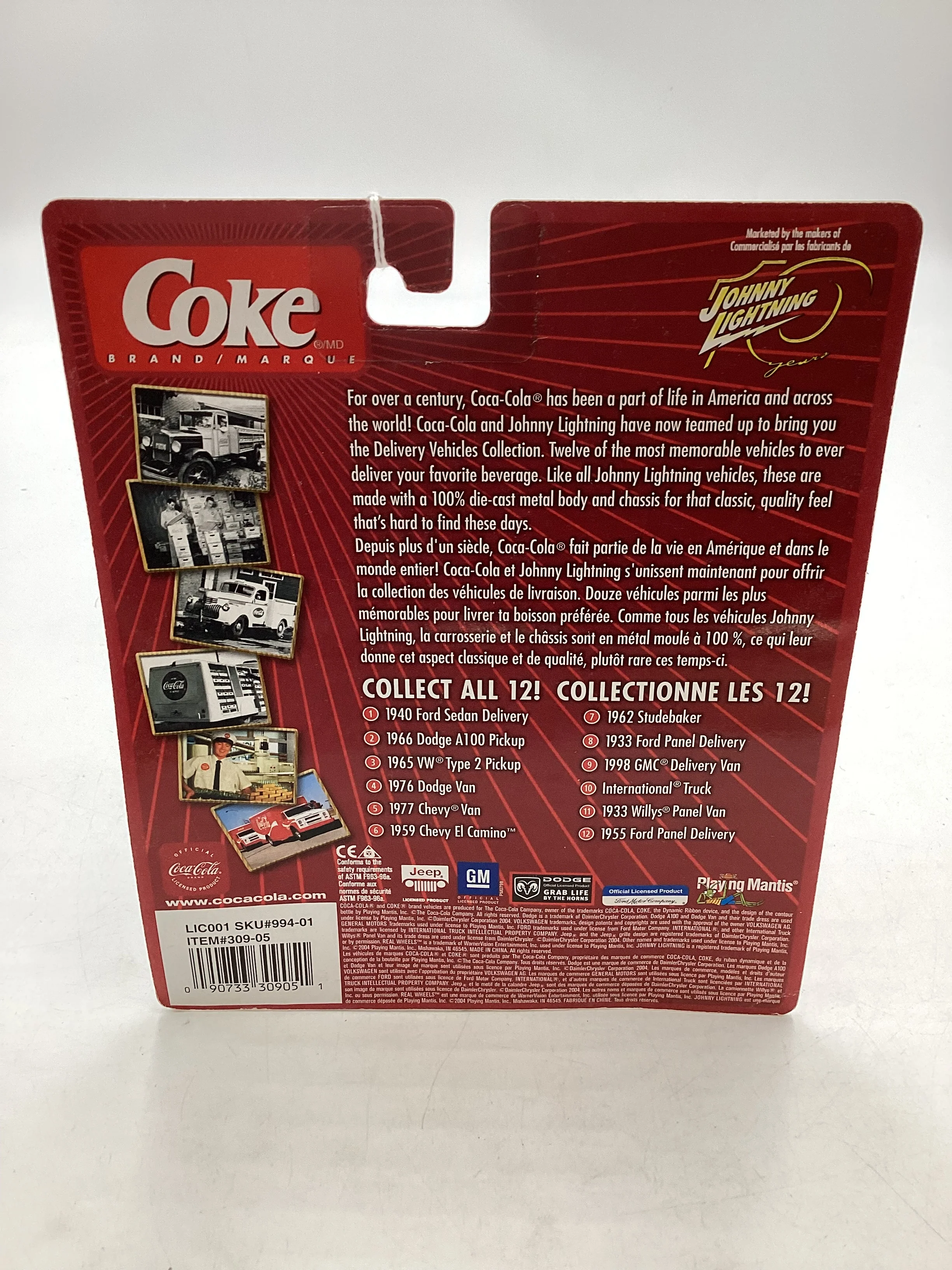 Johnny Lightning Coca Cola Delivery Vehicles 1965 VW Type 2 Pickup 232C - Image 7
