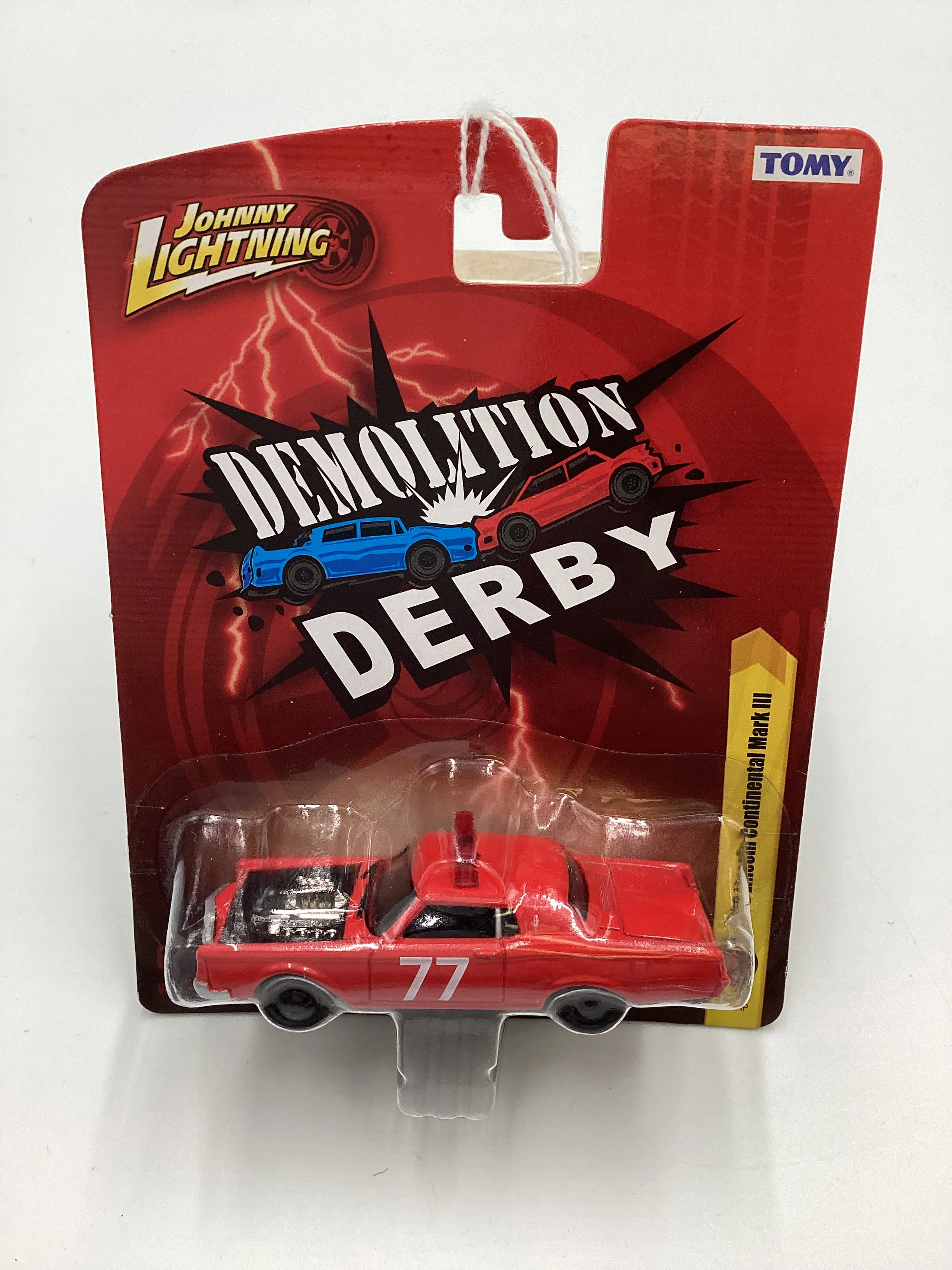 Johnny lightning Demolition Derby #26 1969 Lincoln Continental Mark III Red 227H - Image 2