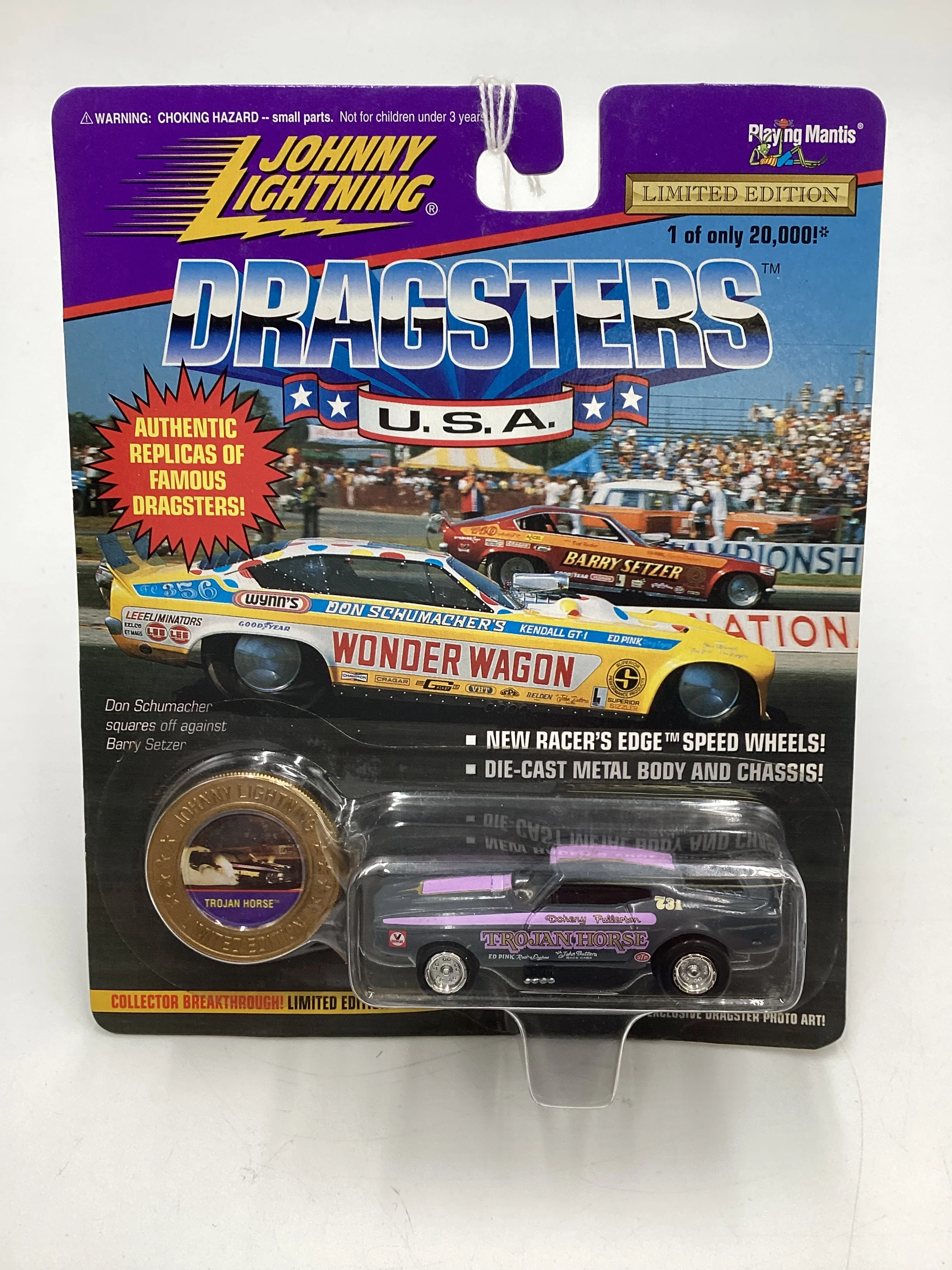 Johnny Lightning Dragsters U.S.A 4575/20000 Trojan Horse Gray 186D - Image 2