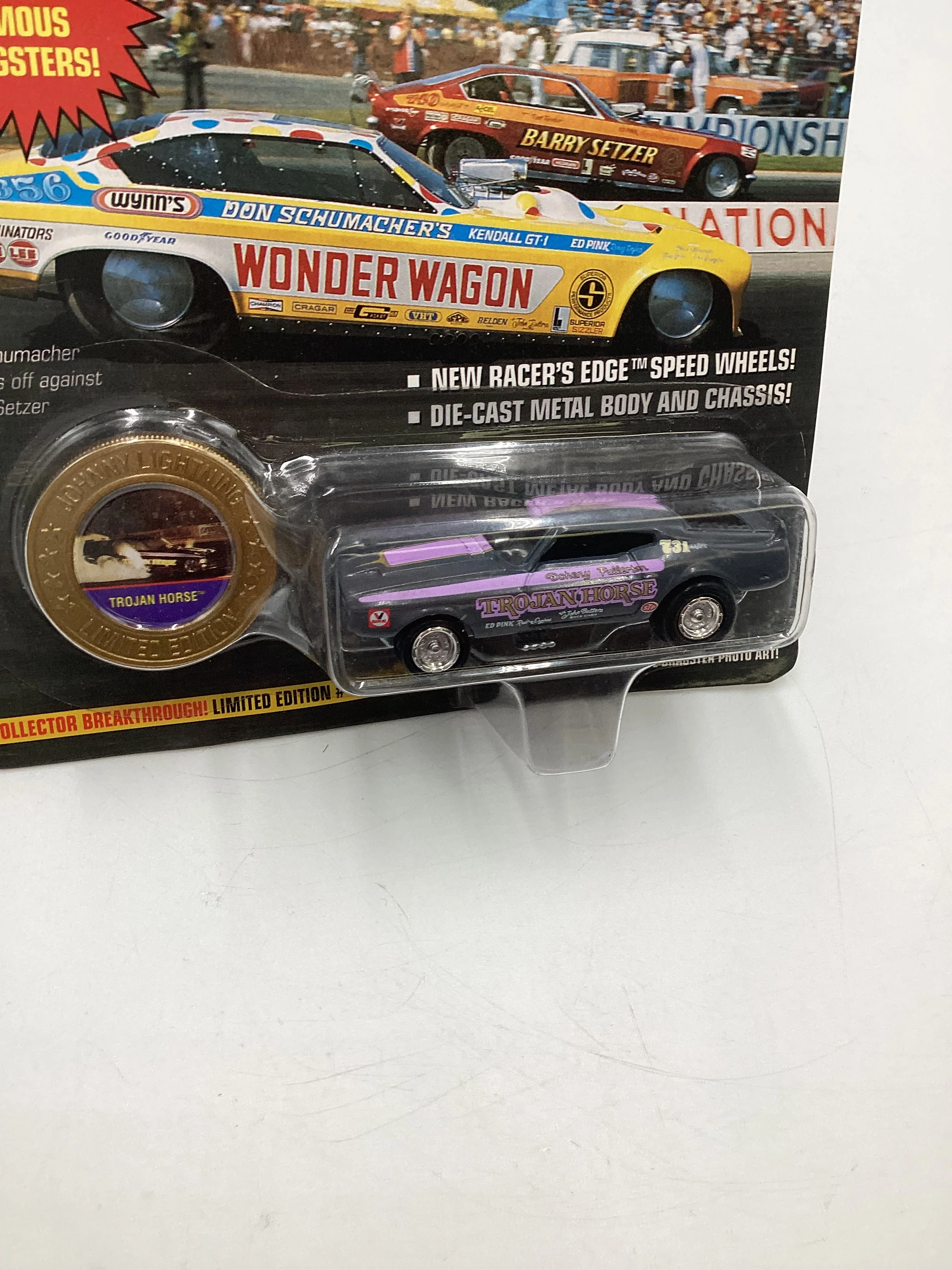 Johnny Lightning Dragsters U.S.A 4575/20000 Trojan Horse Gray 186D - Image 5