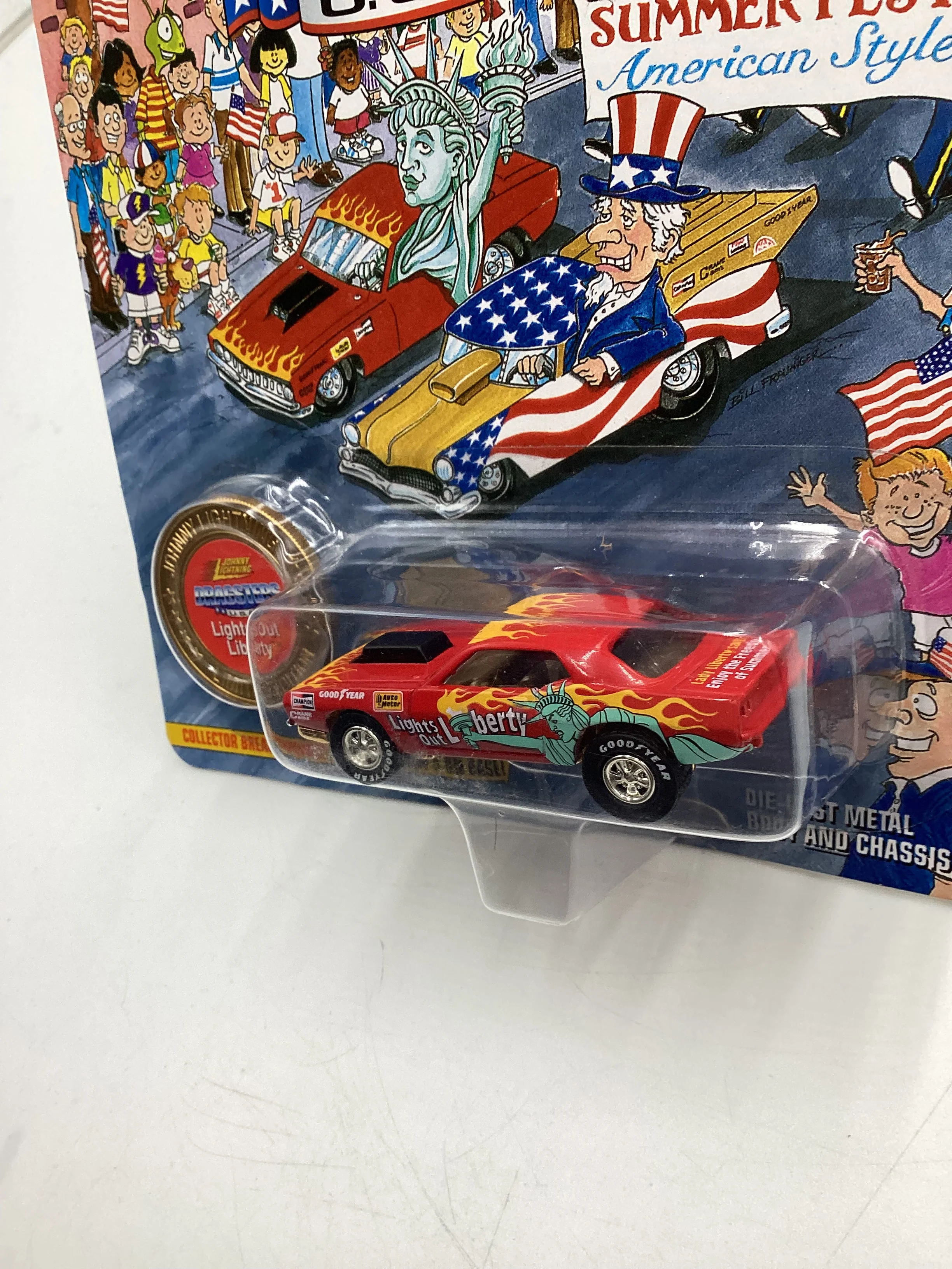 Johnny Lightning Dragsters U.S.A #3040/15000 Lights Out Liberty Red 186D - Image 4