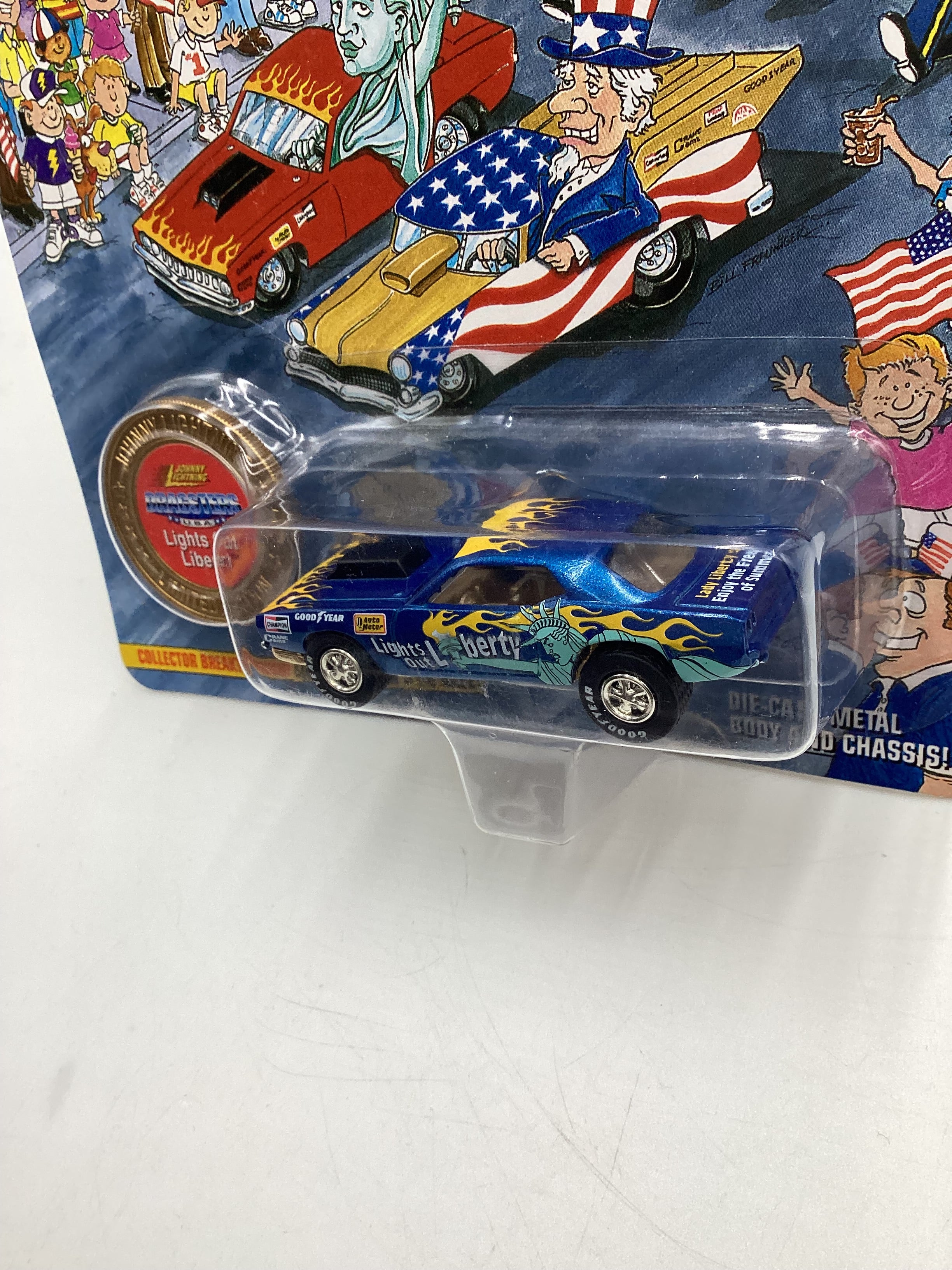 Johnny Lightning Dragsters U.S.A #8880/15000 Lights Out Liberty Blue 186D - Image 4