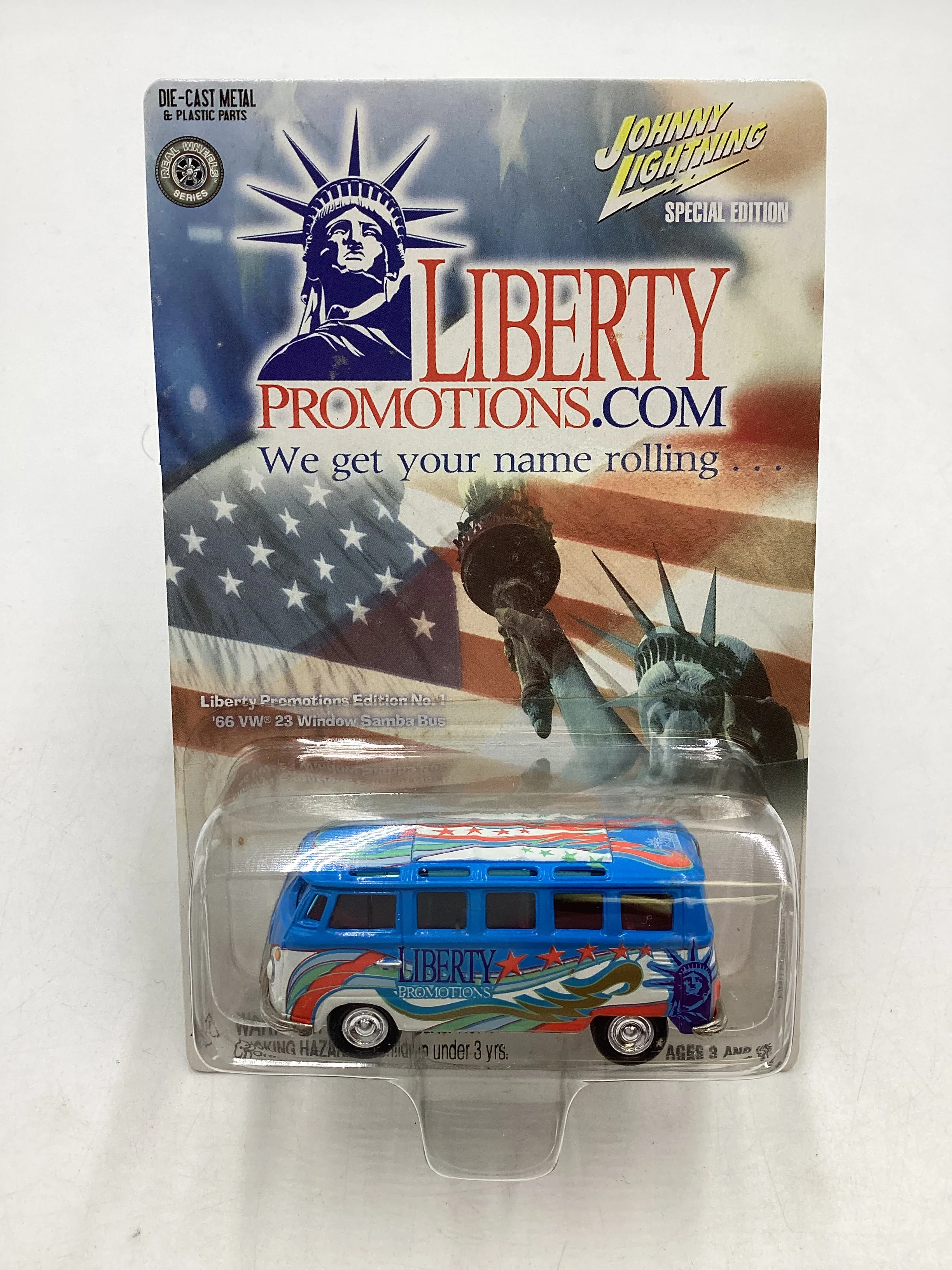 Johnny Lightning Liberty Promotion Edition No. 1 66 Volkswagen 23 Window Samba Bus with protector - Image 2