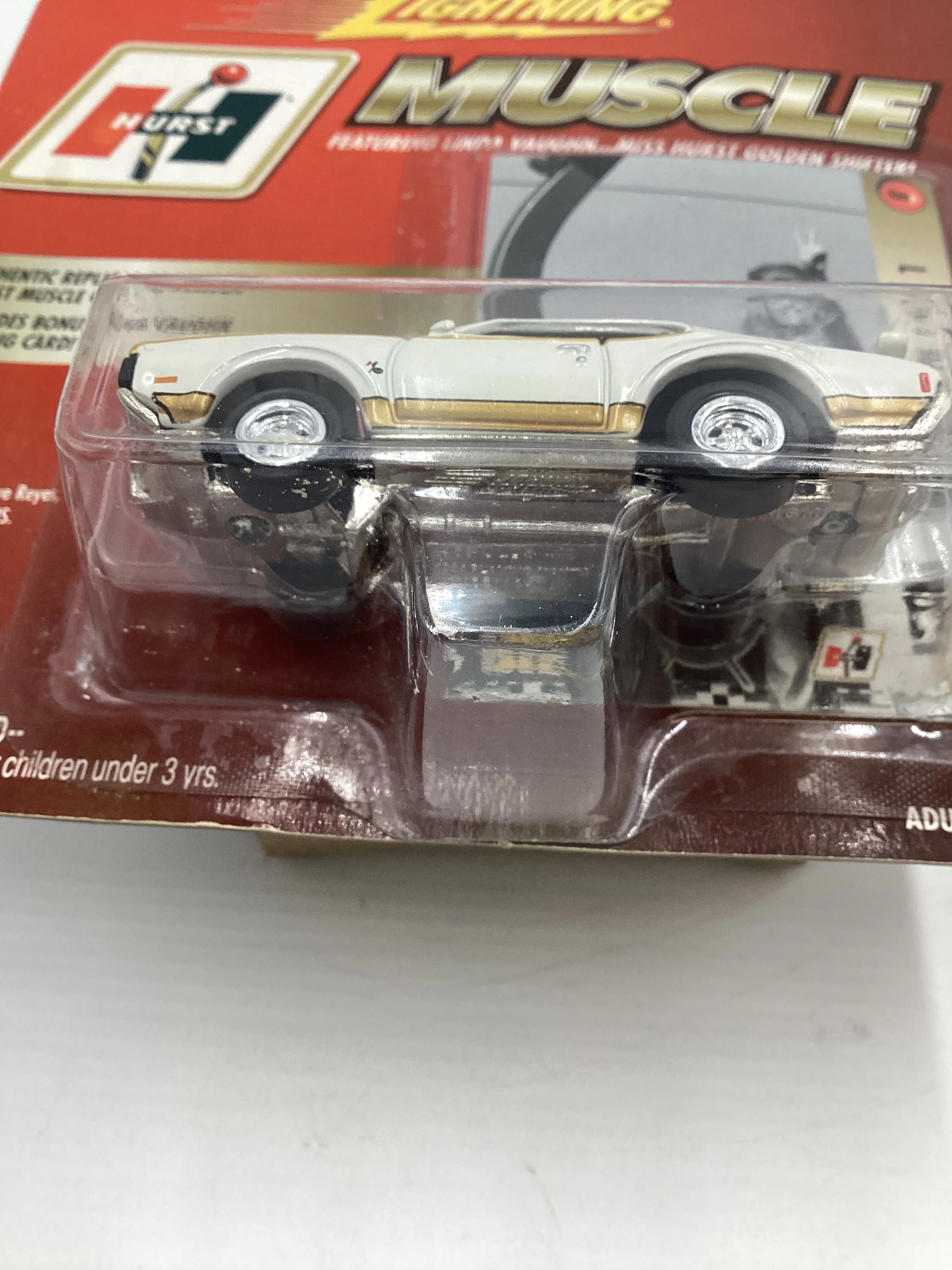 Johnny Lightning Hurst Muscle Linda Vaughn #8 1969 Olds 442 White 185D - Image 7