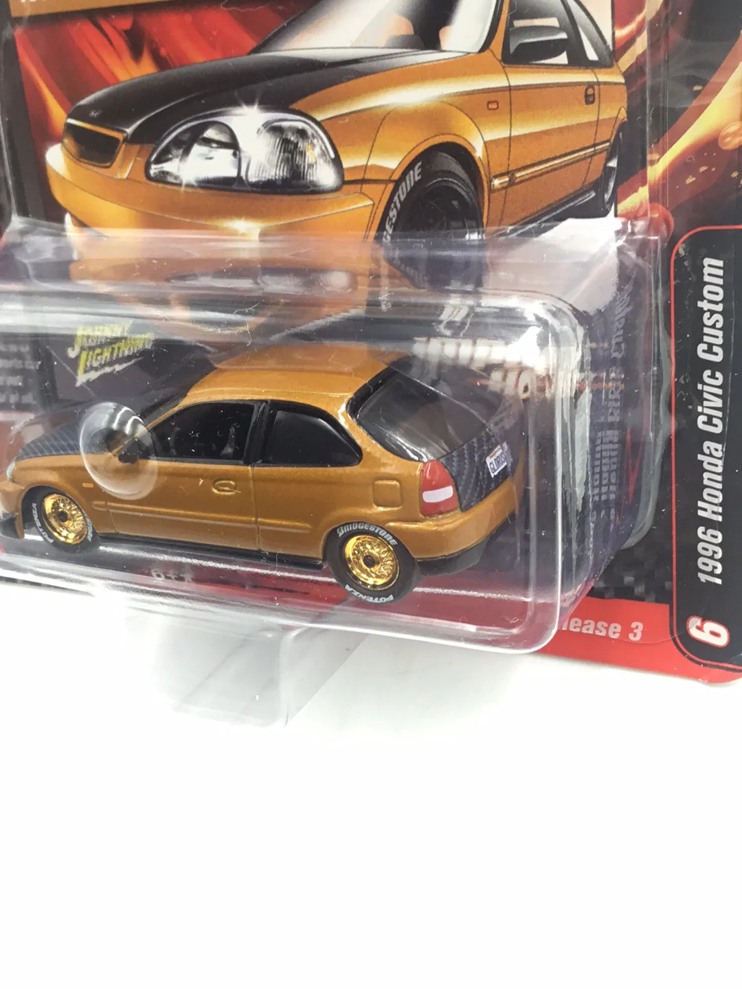 Johnny lightning Import heat 1996 Honda Civic Custom UU2 - Image 4