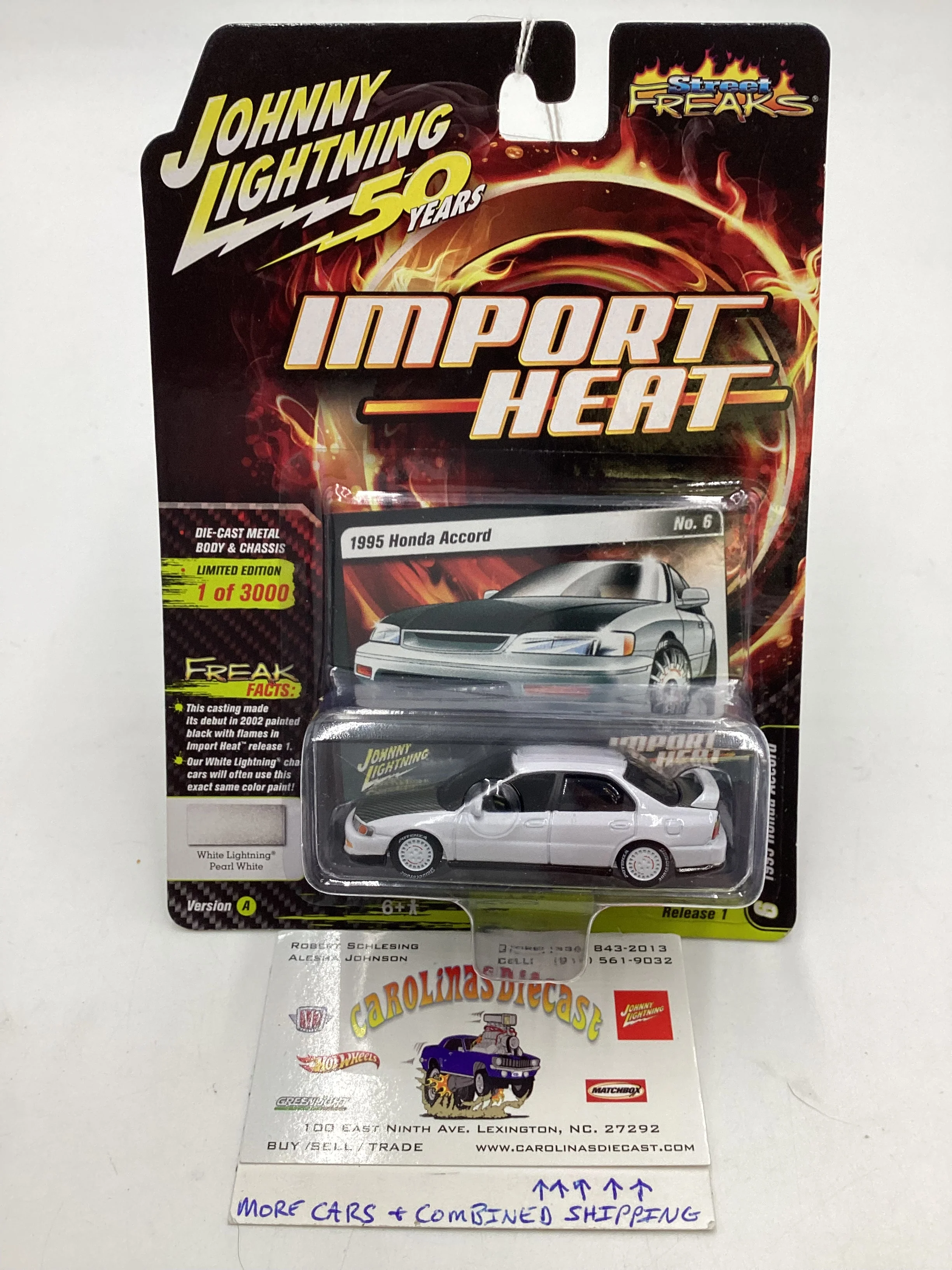 Johnny lightning Import heat #6 1995 Honda Accord White