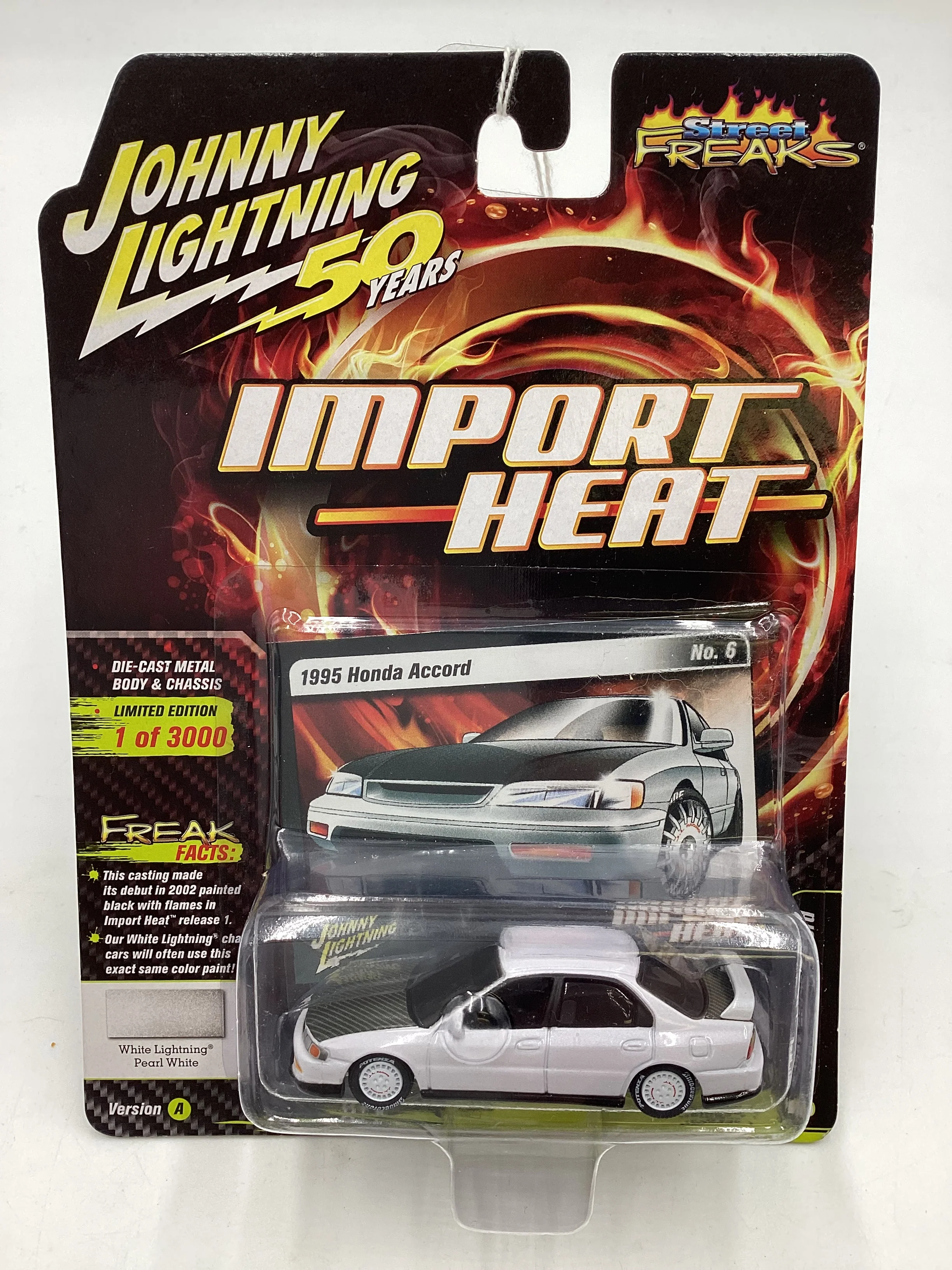 Johnny lightning Import heat #6 1995 Honda Accord White - Image 2