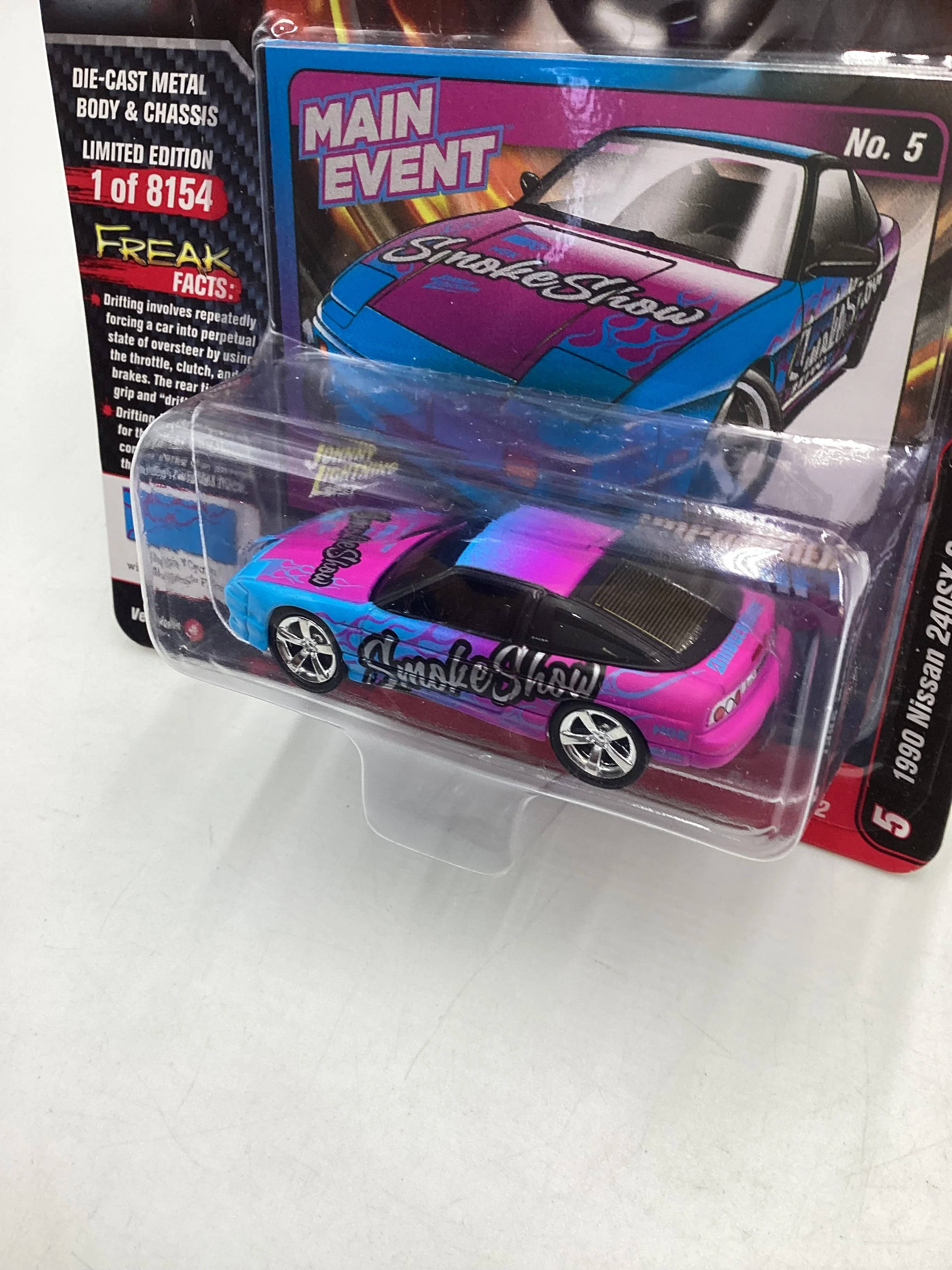 Johnny lightning Import Heat Drift 1990 Nissan 240sx Custom 221A - Image 4