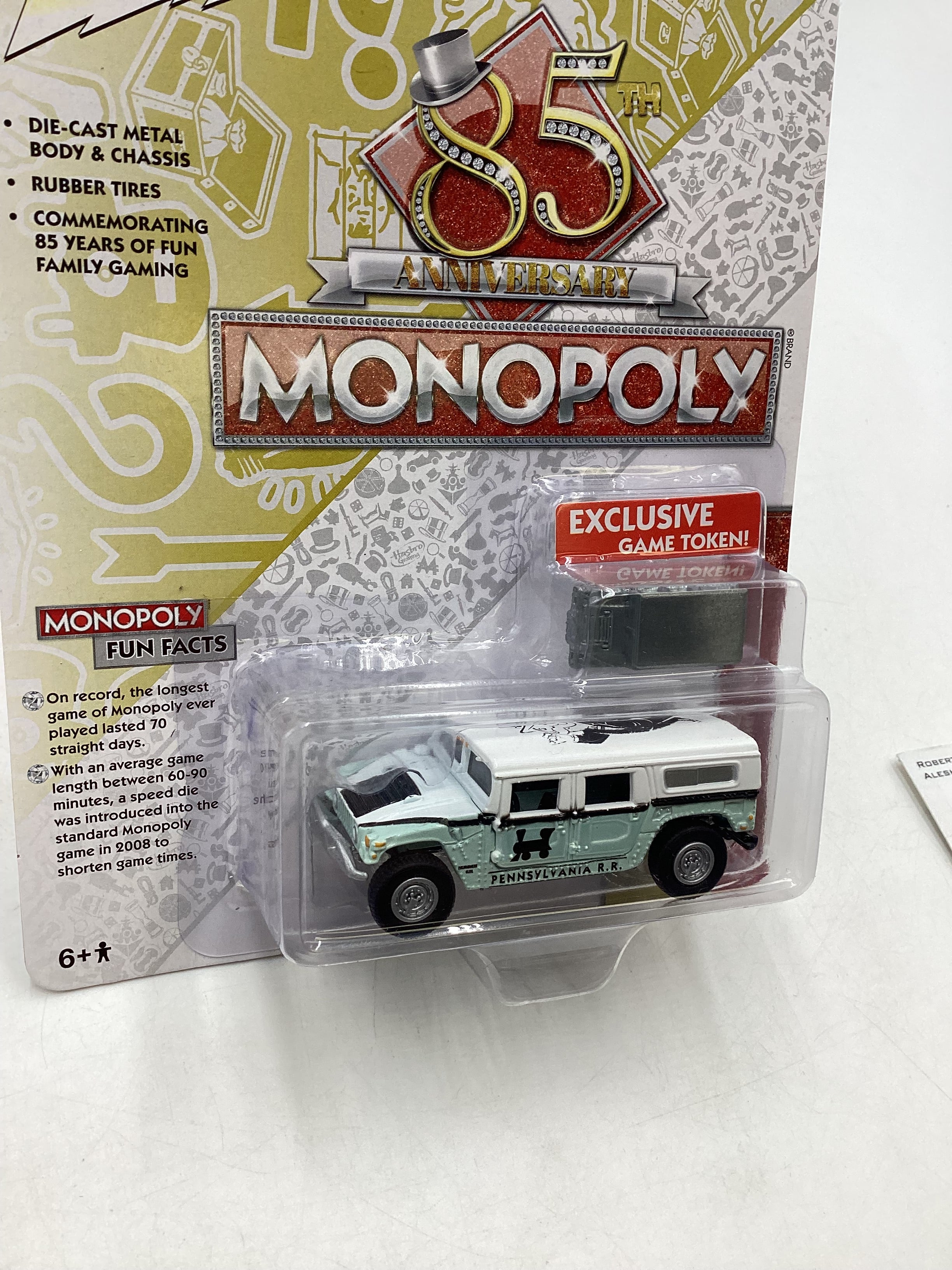 Johnny Lightning Monopoly 85th Anniversary 2004 Hummer H1 228E - Image 7