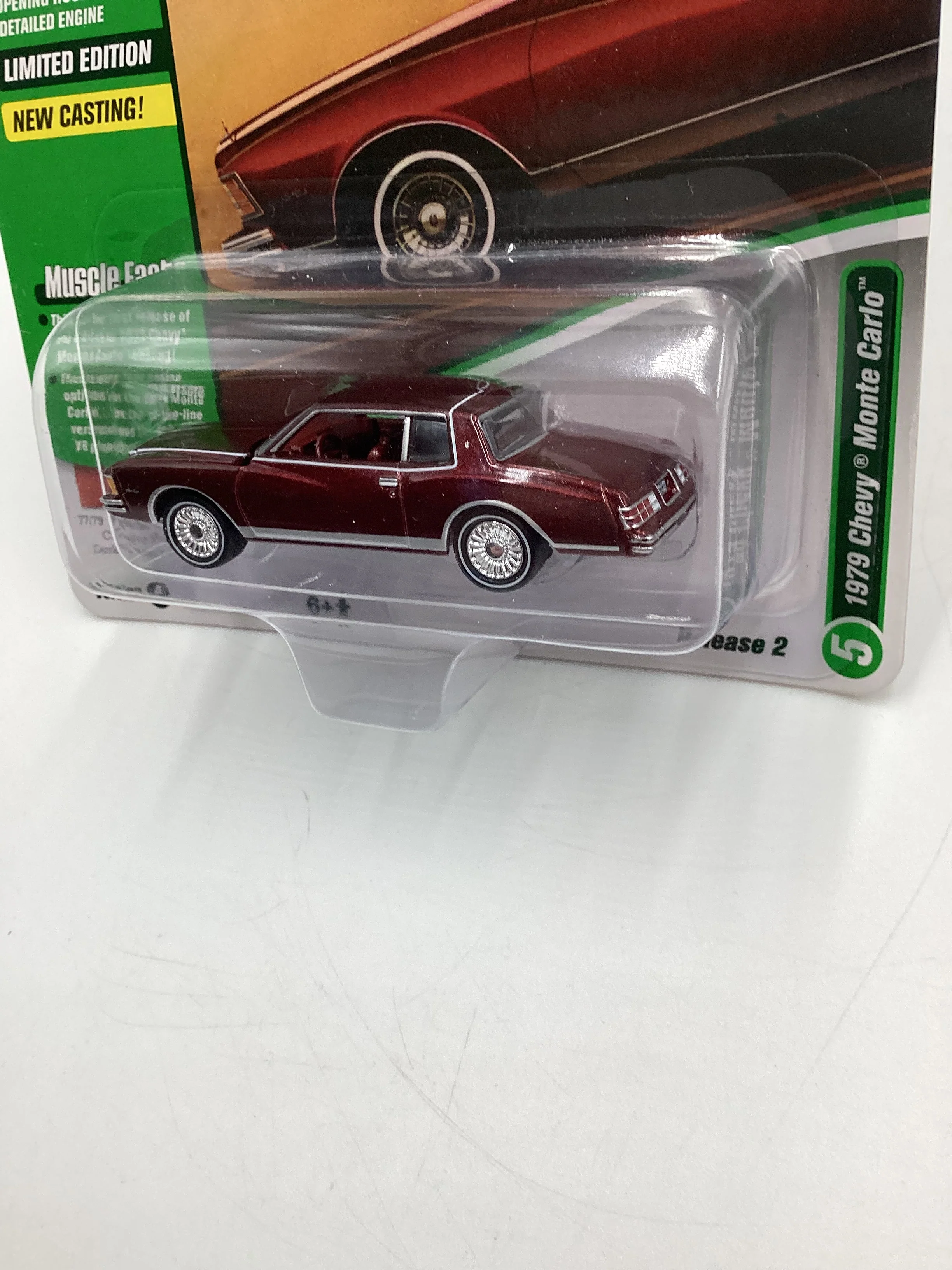 Johnny Lightning Muscle Cars U.S.A. Release 2 Version A 1979 Chevy Monte Carlo Dark Red 220C - Image 4