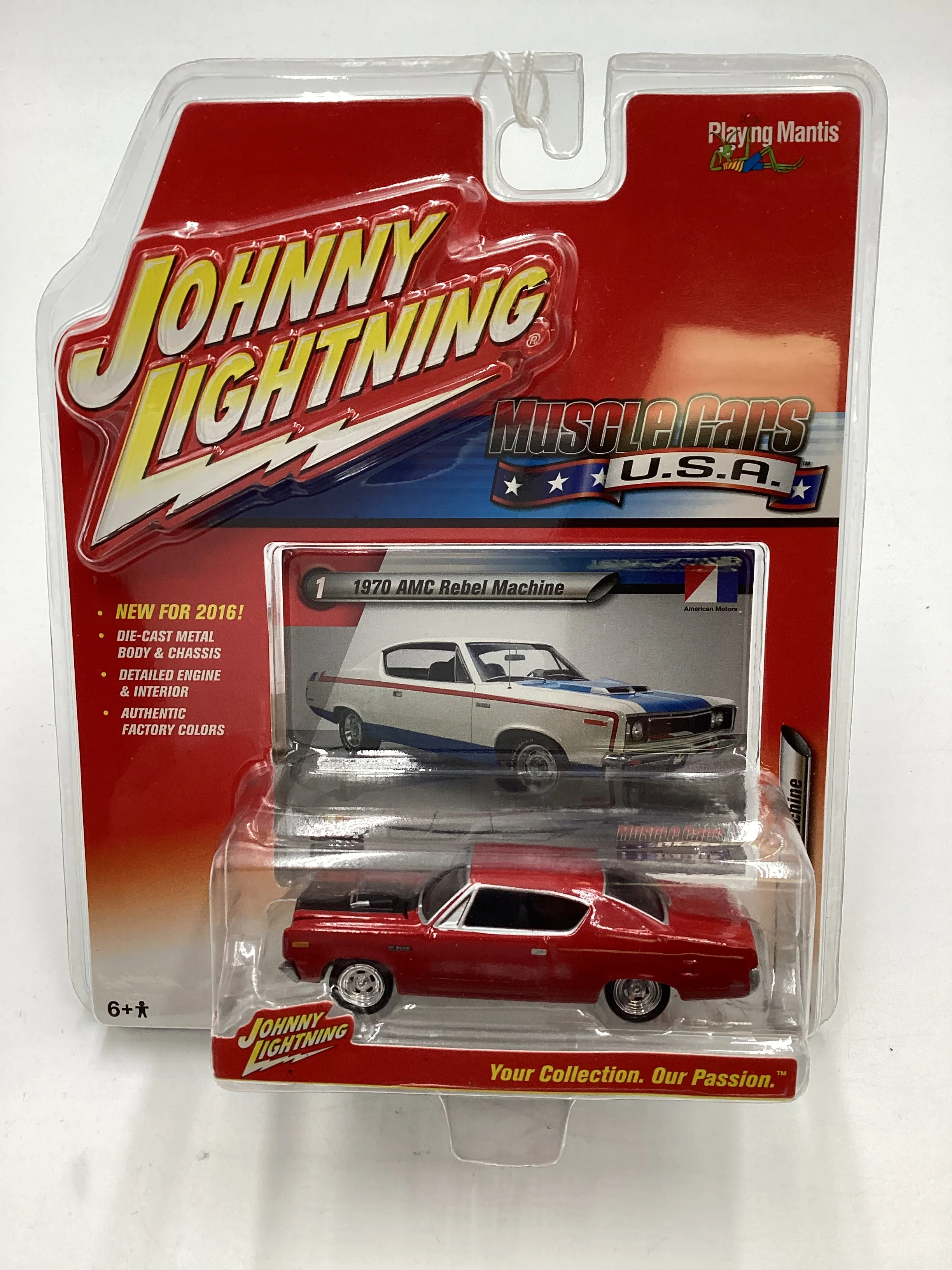 Johnny Lightning Muscle Cars USA 1970 AMC Rebel Machine Red 221A - Image 2