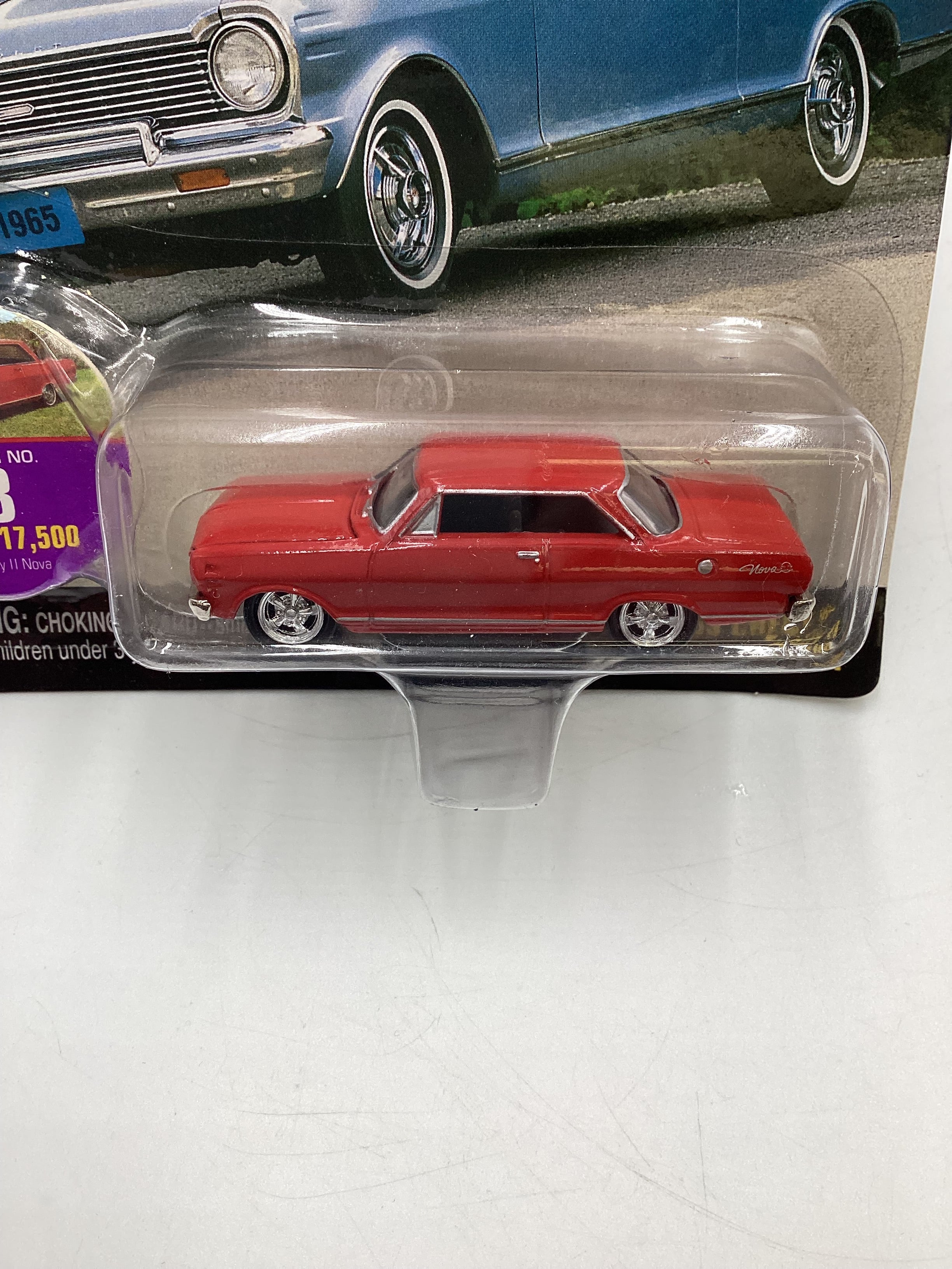 Johnny Lightning Muscle Cars USA 1965 Chevy II Nova Red 186F - Image 3