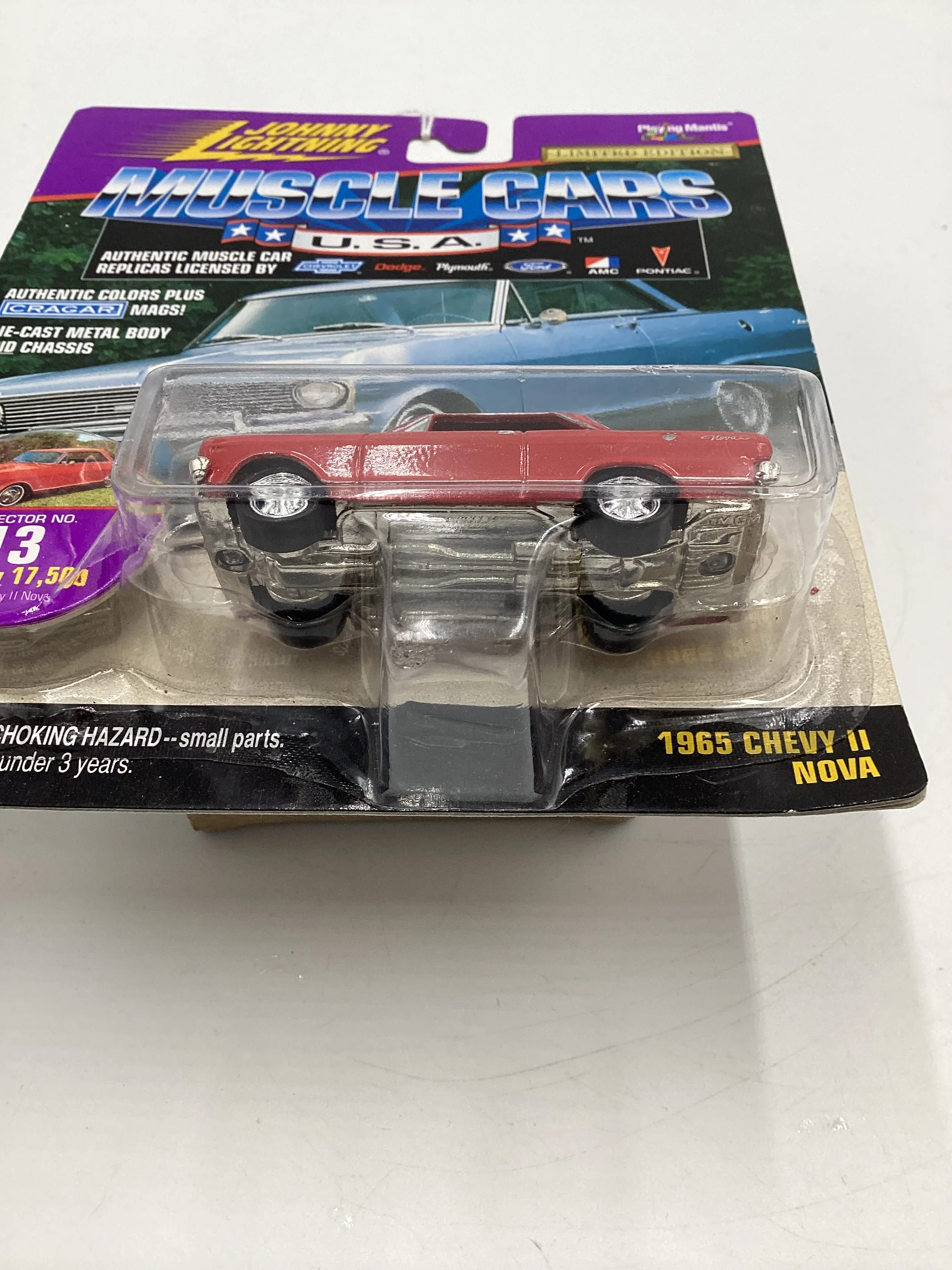 Johnny Lightning Muscle Cars USA 1965 Chevy II Nova Red 186F - Image 7