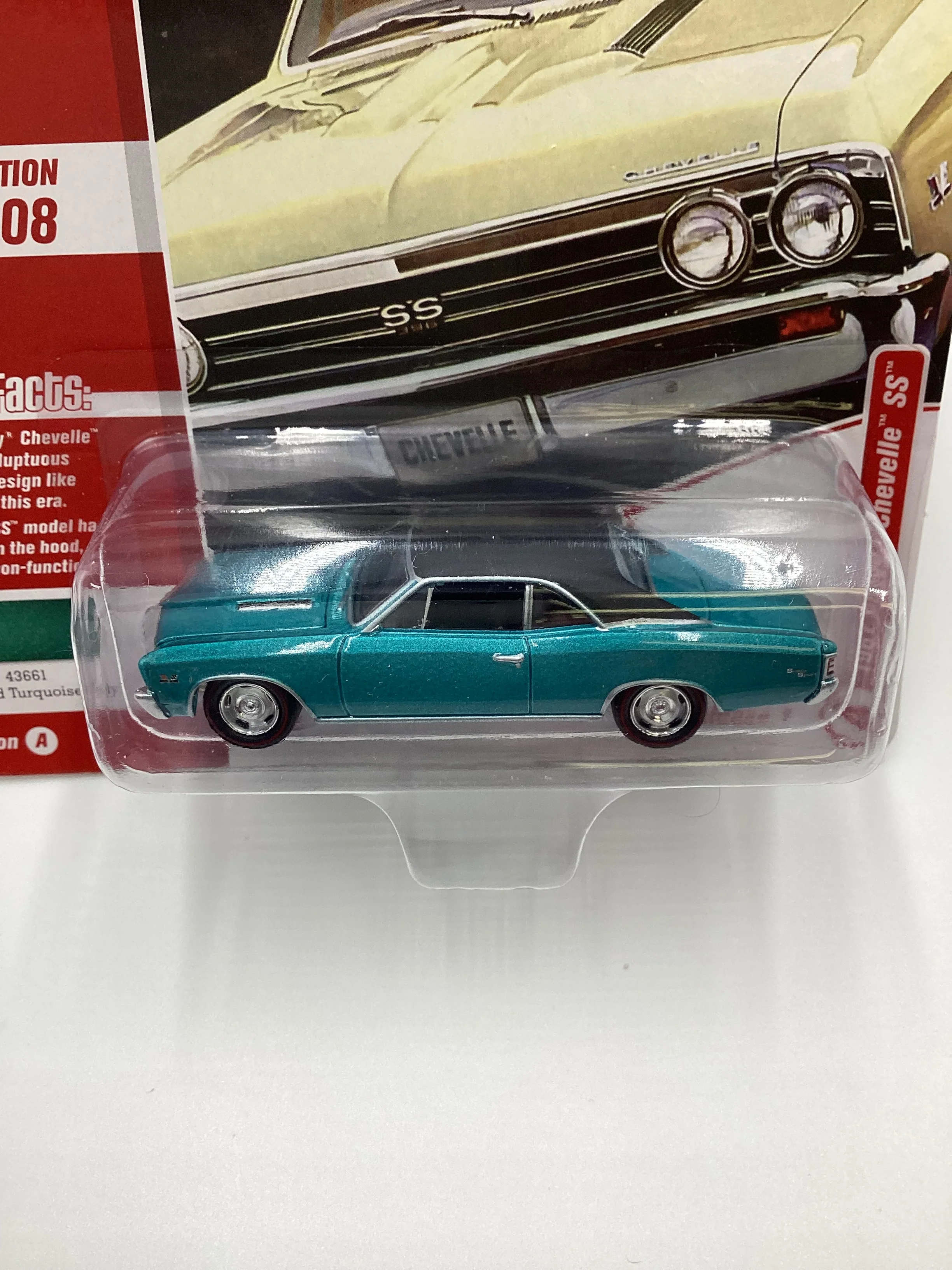 Johnny Lightning Muscle Cars USA Release 1 Version A 1967 Chevy Chevelle SS Light Blue 229E - Image 3