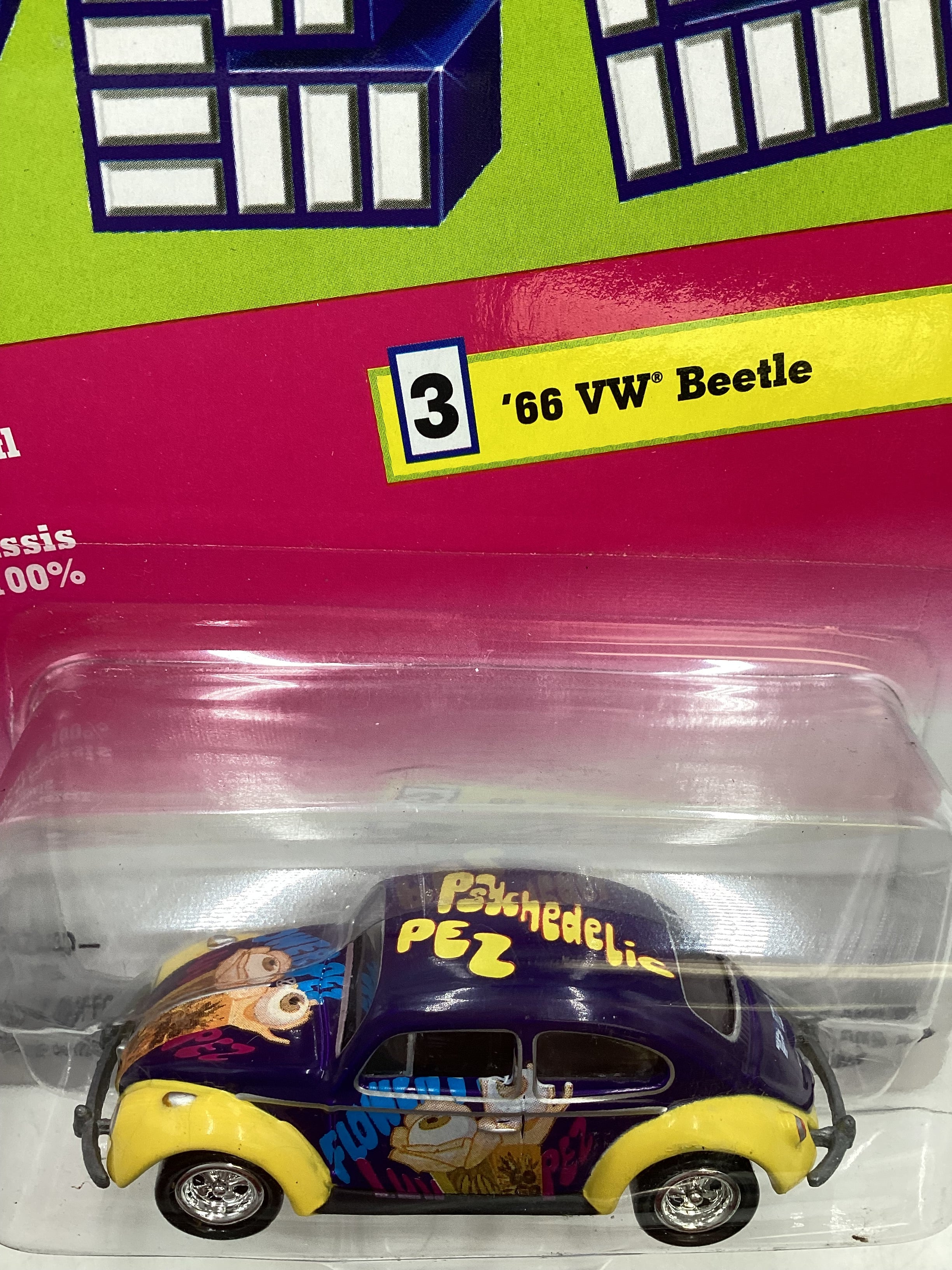 Johnny Lightning Pez #3 66 Volkswagen Beetle Purple - Image 6